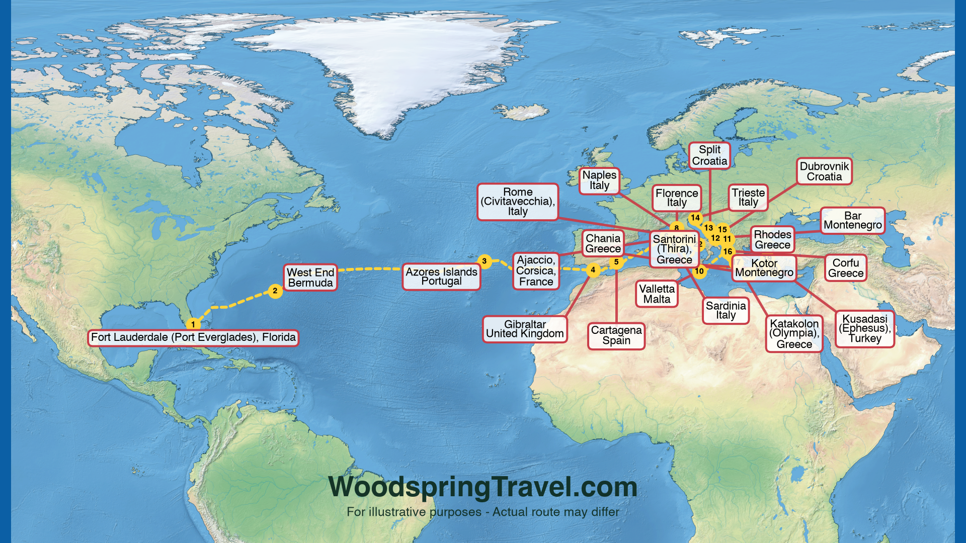 Route Illustration - Actual route may differ
