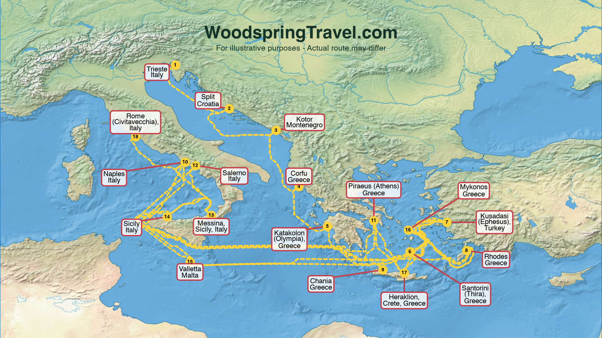 Route Illustration - Actual route may differ Route Illustration - Actual route may differ
