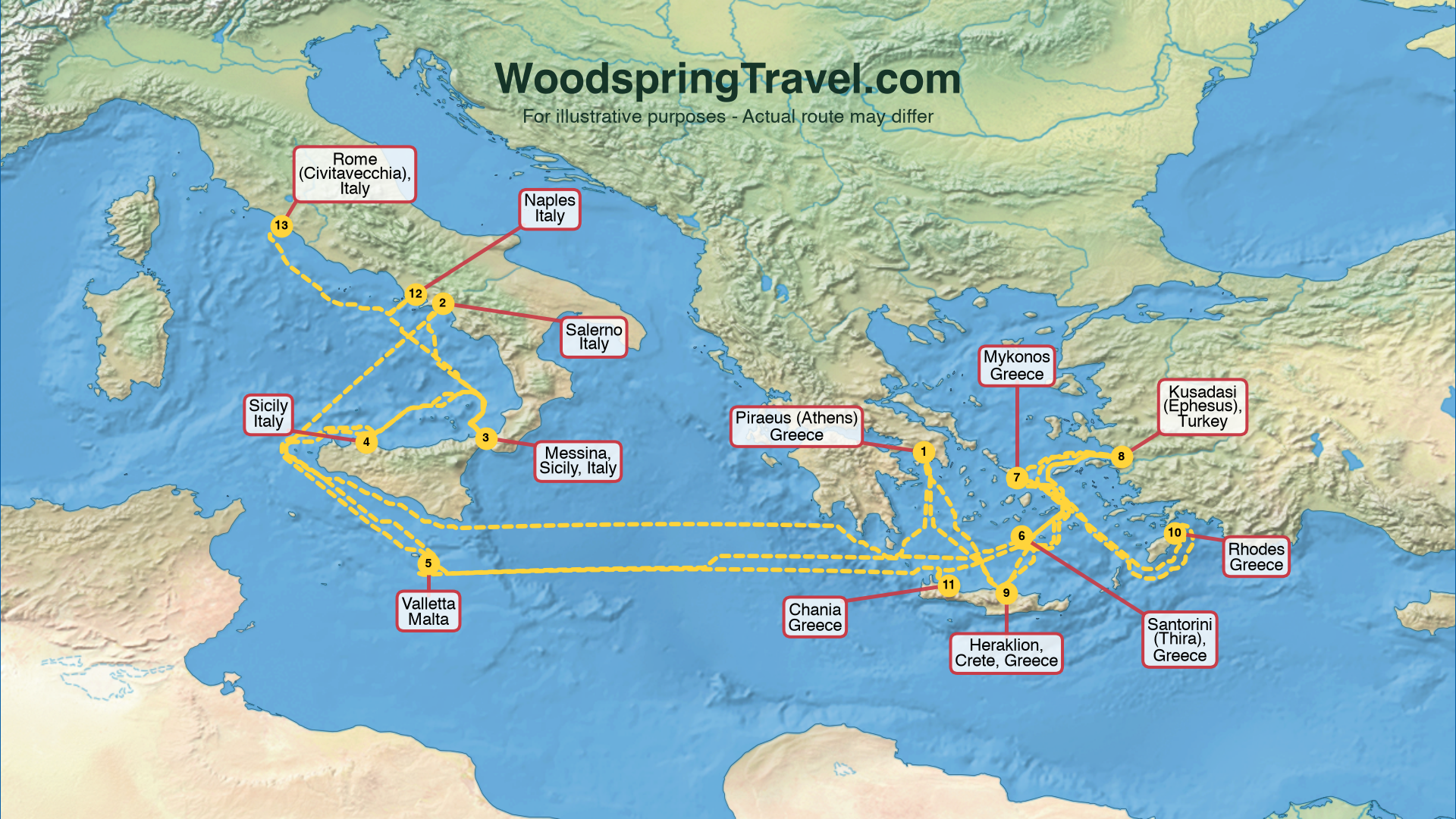 Route Illustration - Actual route may differ