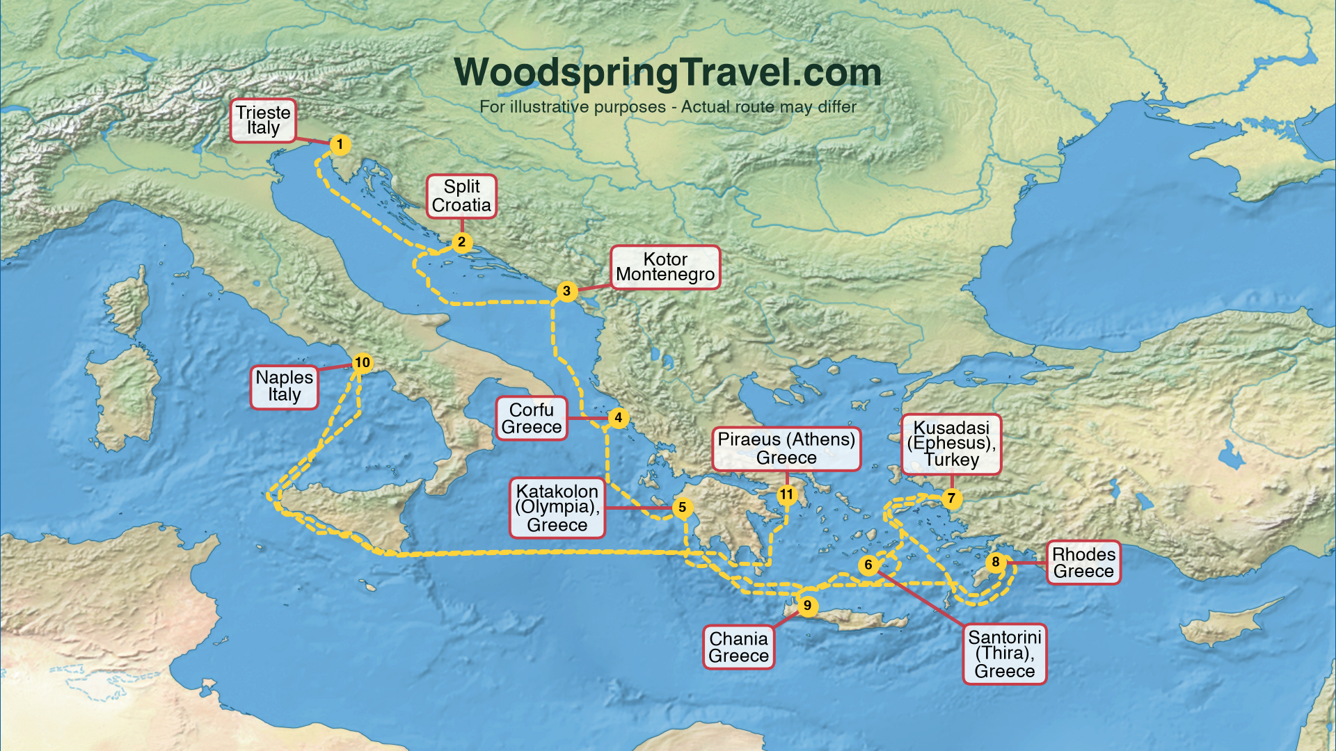 Route Illustration - Actual route may differ Route Illustration - Actual route may differ