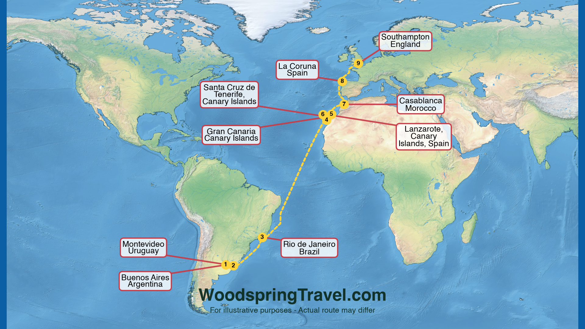 Route Illustration - Actual route may differ