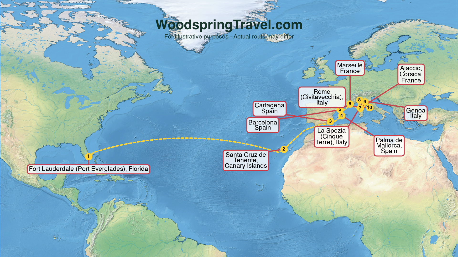 Route Illustration - Actual route may differ