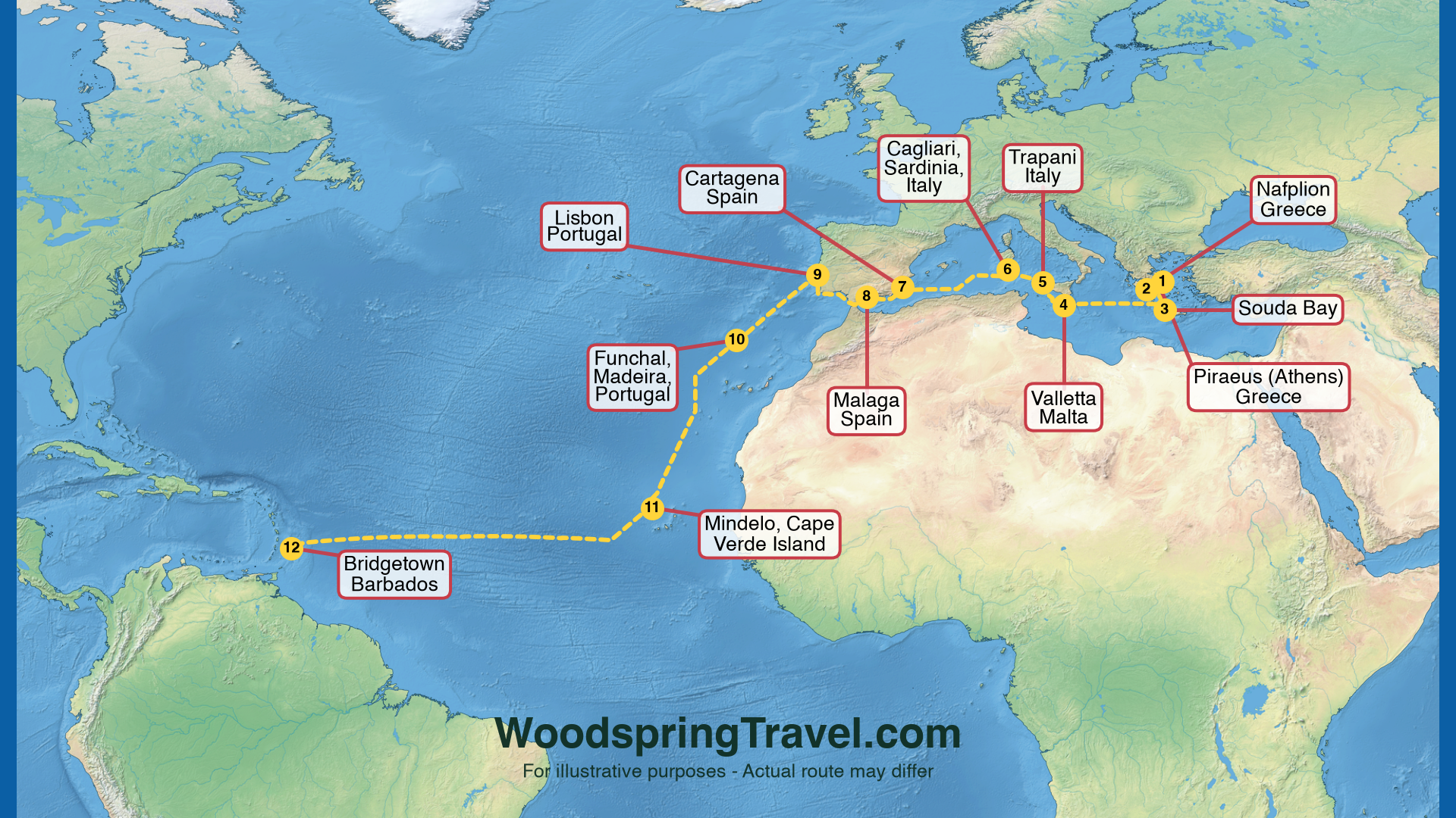 Route Illustration - Actual route may differ