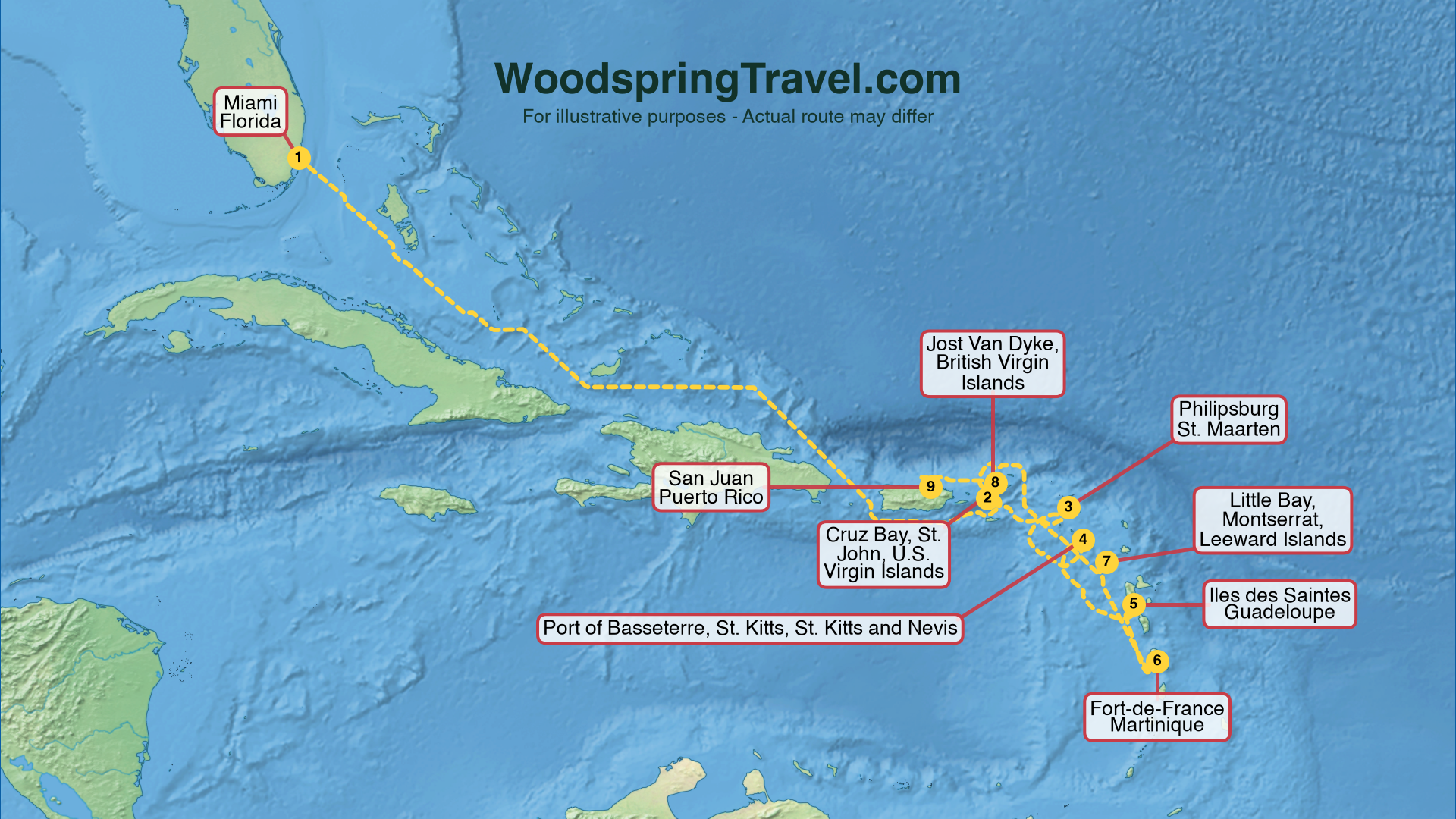 Route Illustration - Actual route may differ