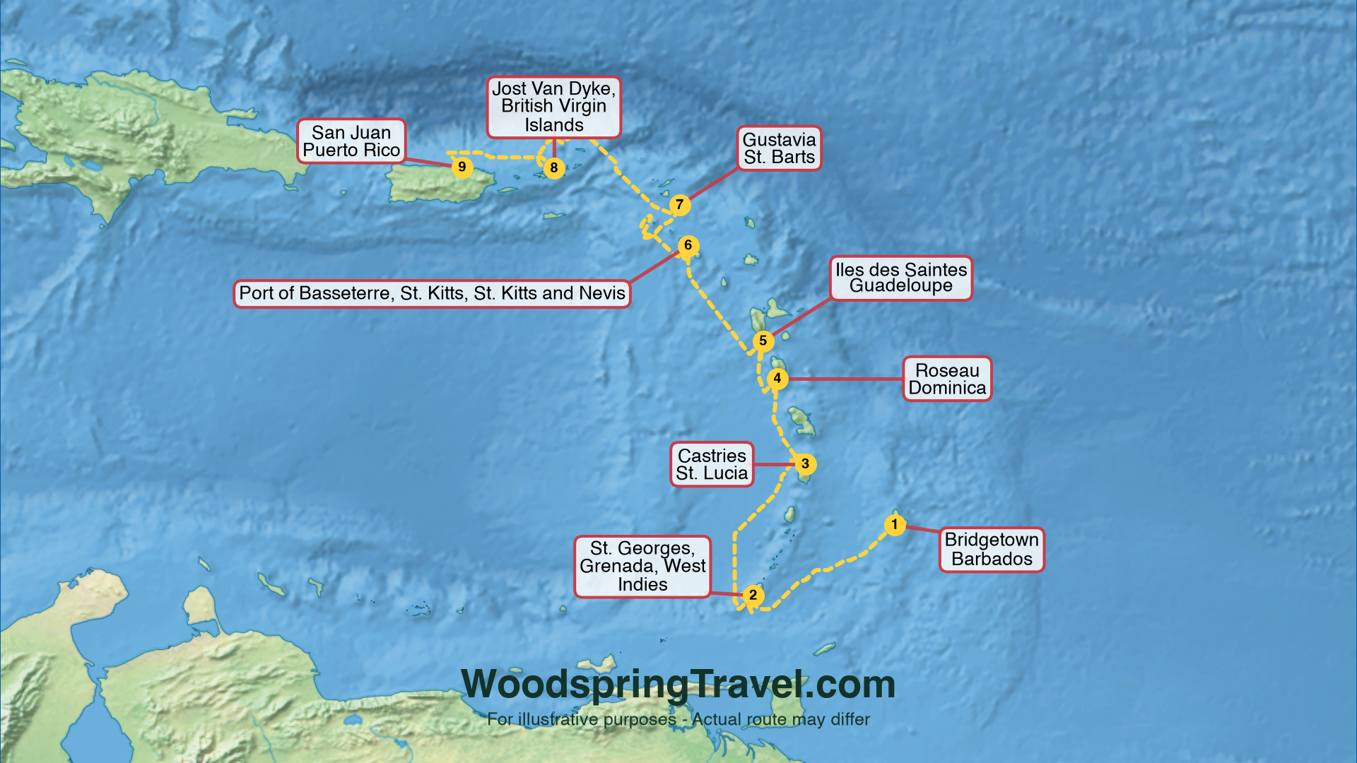 Route Illustration - Actual route may differ