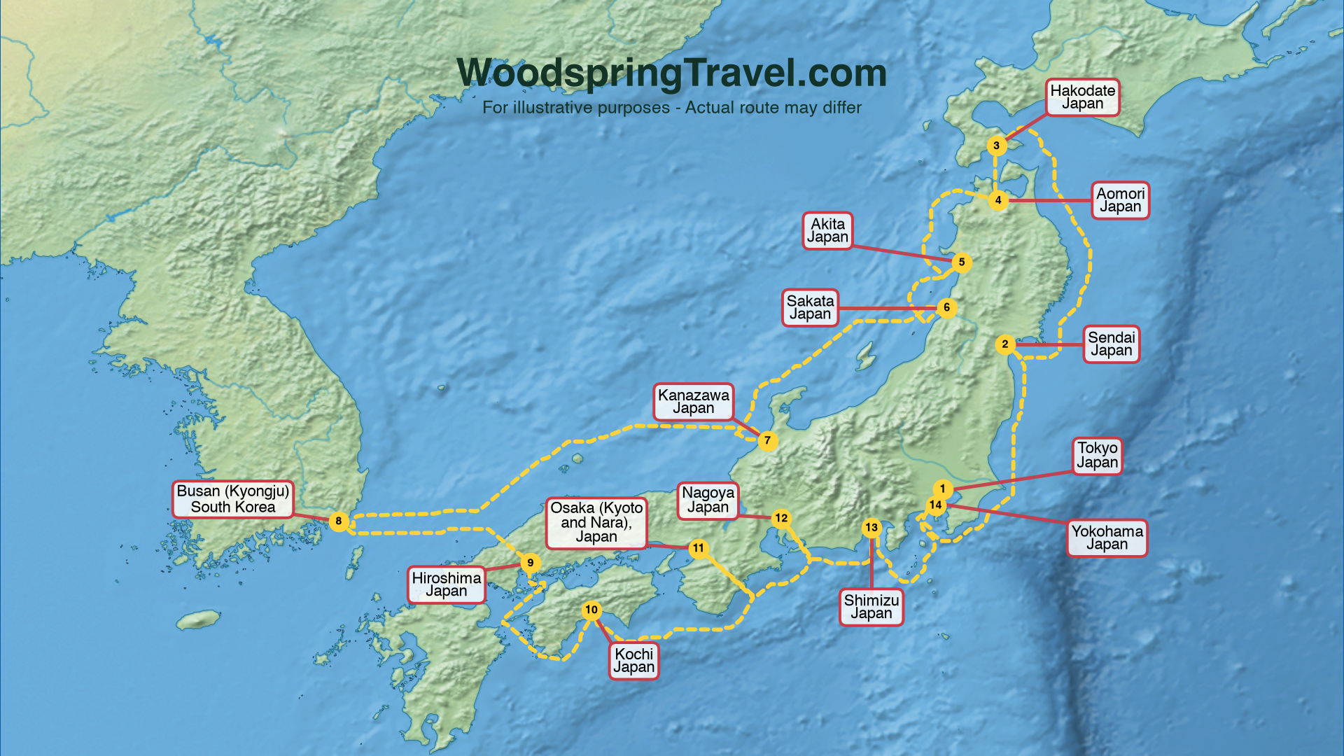 Route Illustration - Actual route may differ