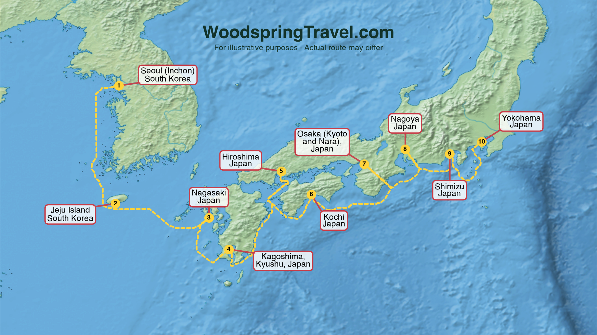 Route Illustration - Actual route may differ