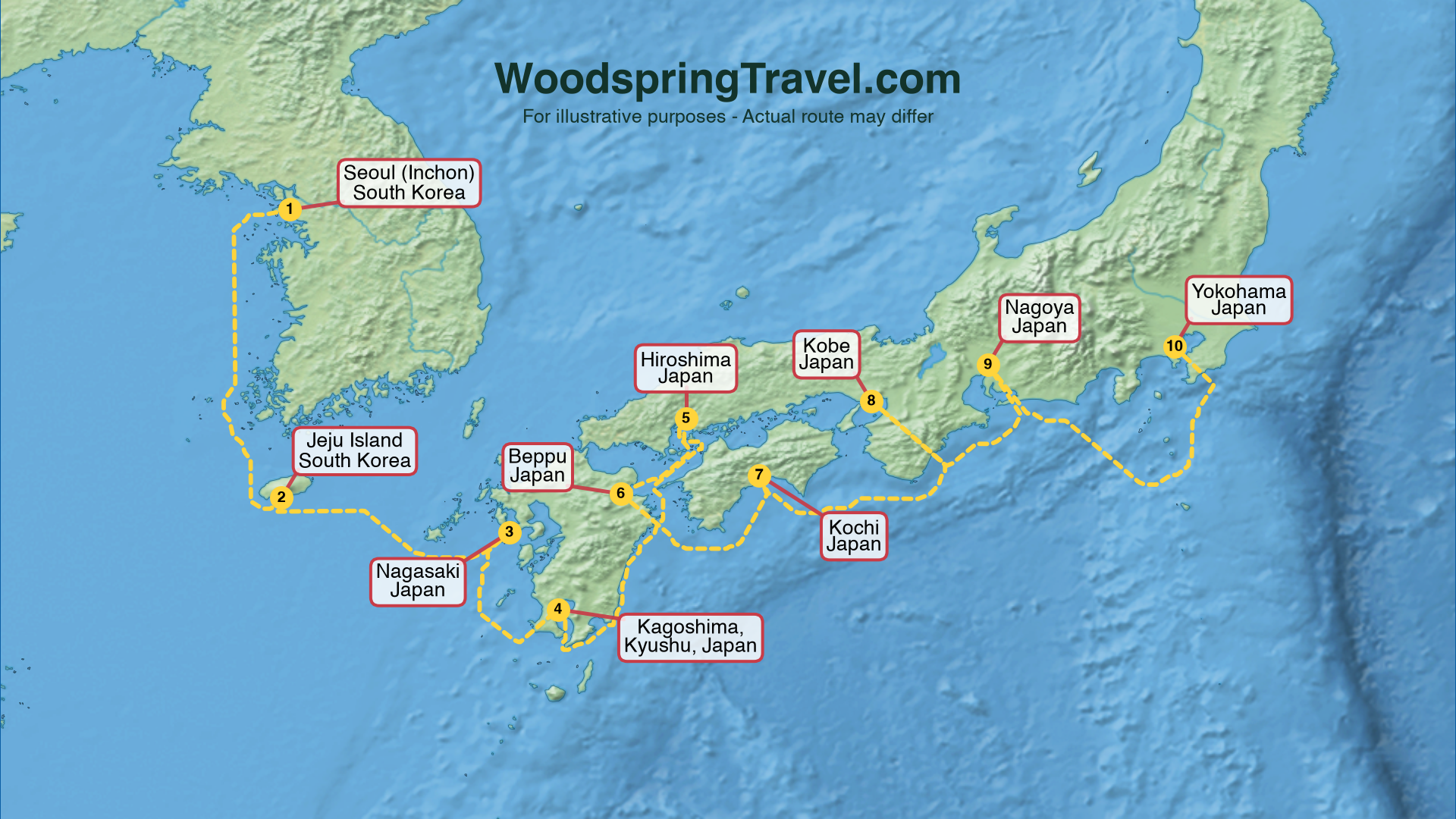 Route Illustration - Actual route may differ