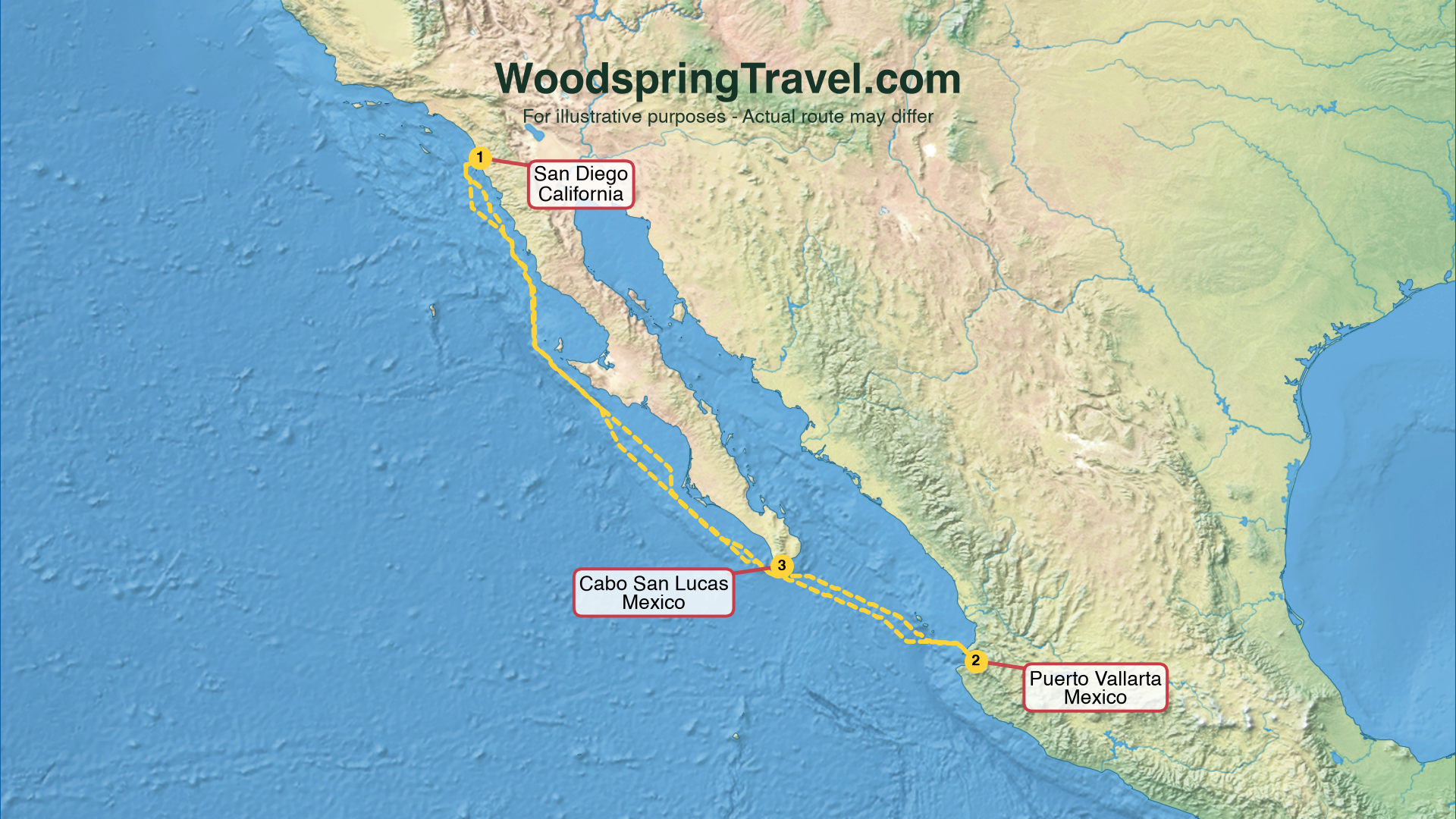 Route Illustration - Actual route may differ
