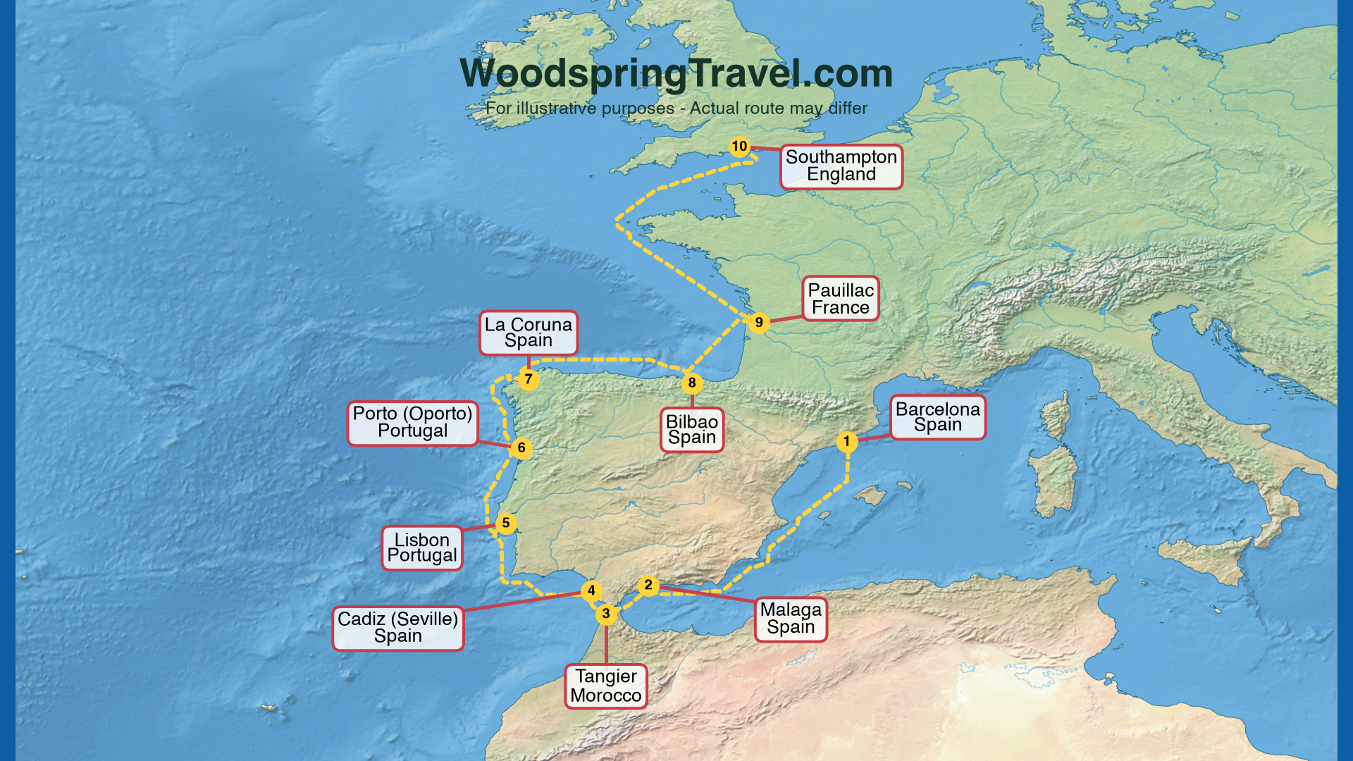 Route Illustration - Actual route may differ