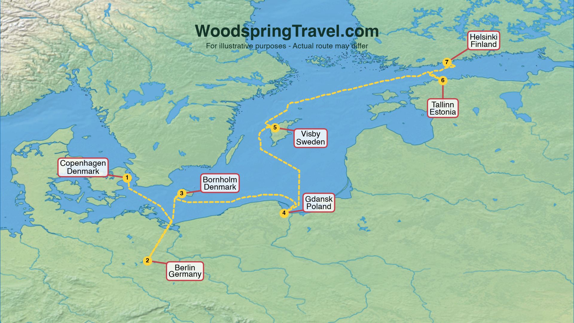 Route Illustration - Actual route may differ