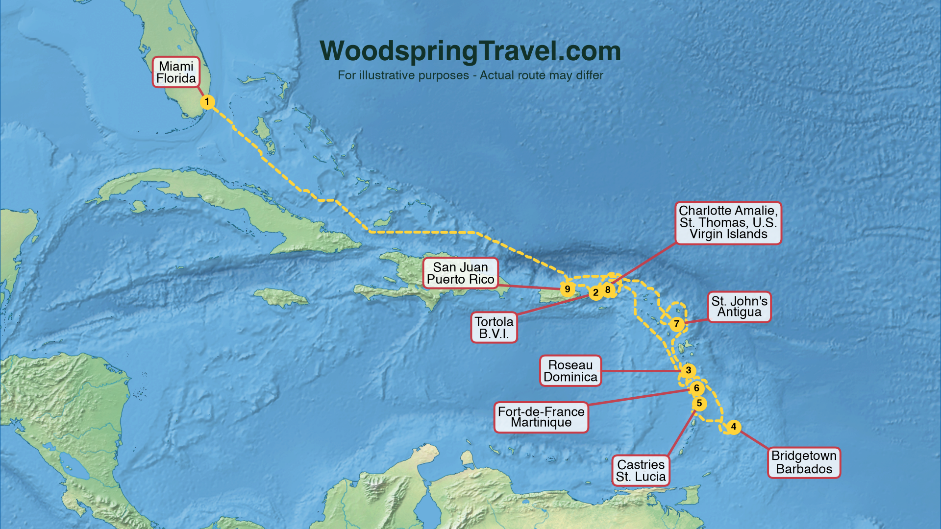 Route Illustration - Actual route may differ