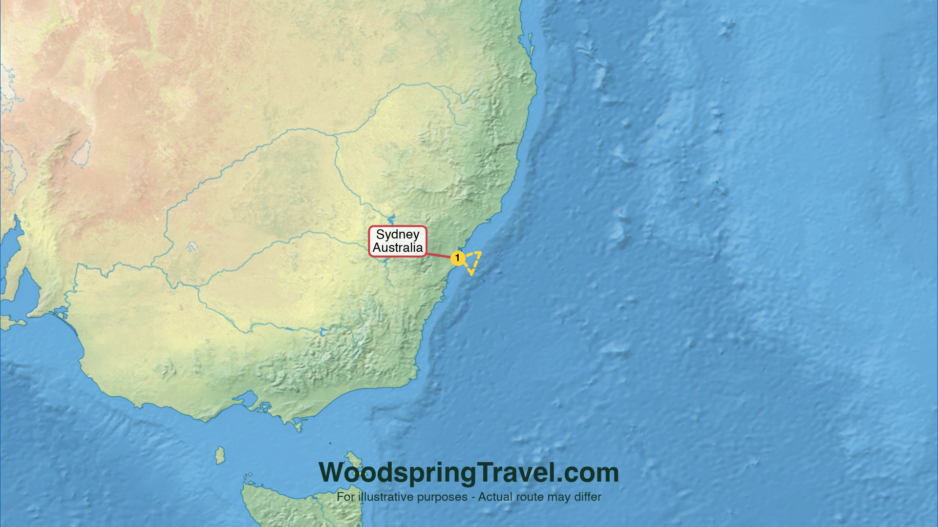 Route Illustration - Actual route may differ