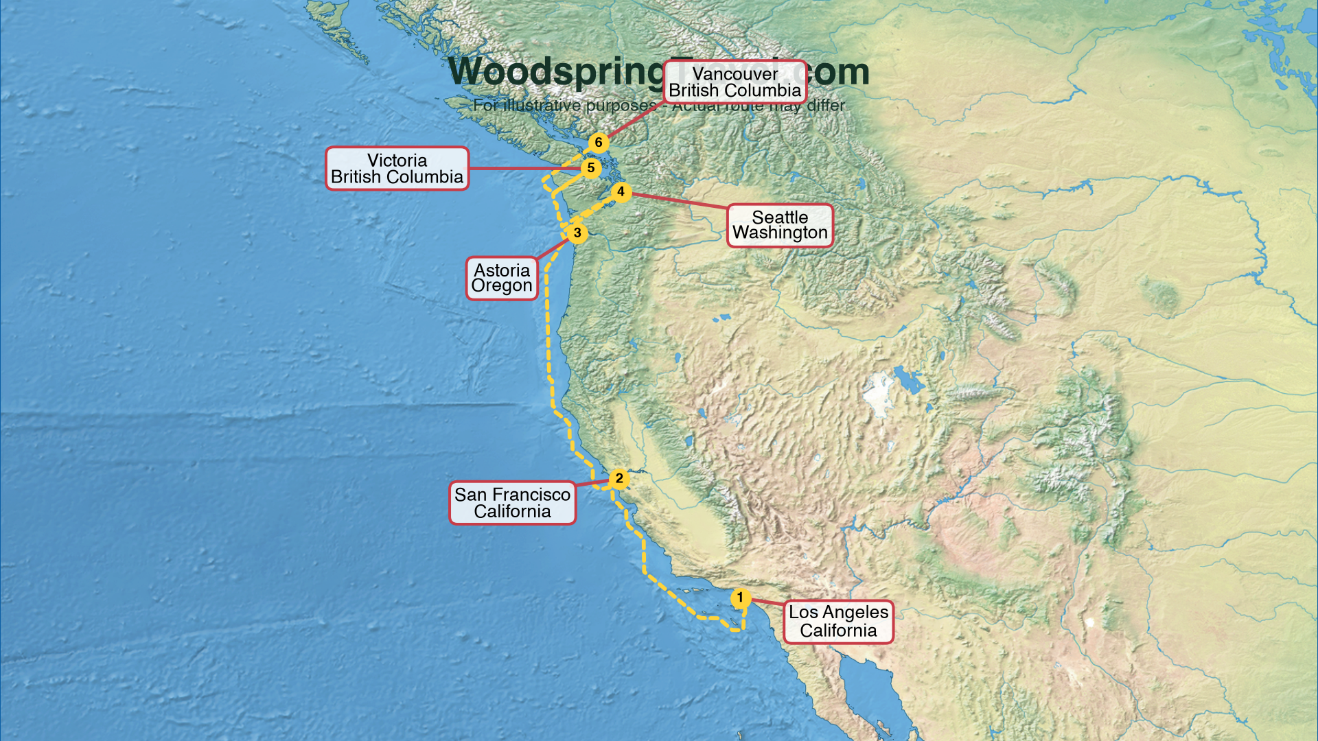 Route Illustration - Actual route may differ