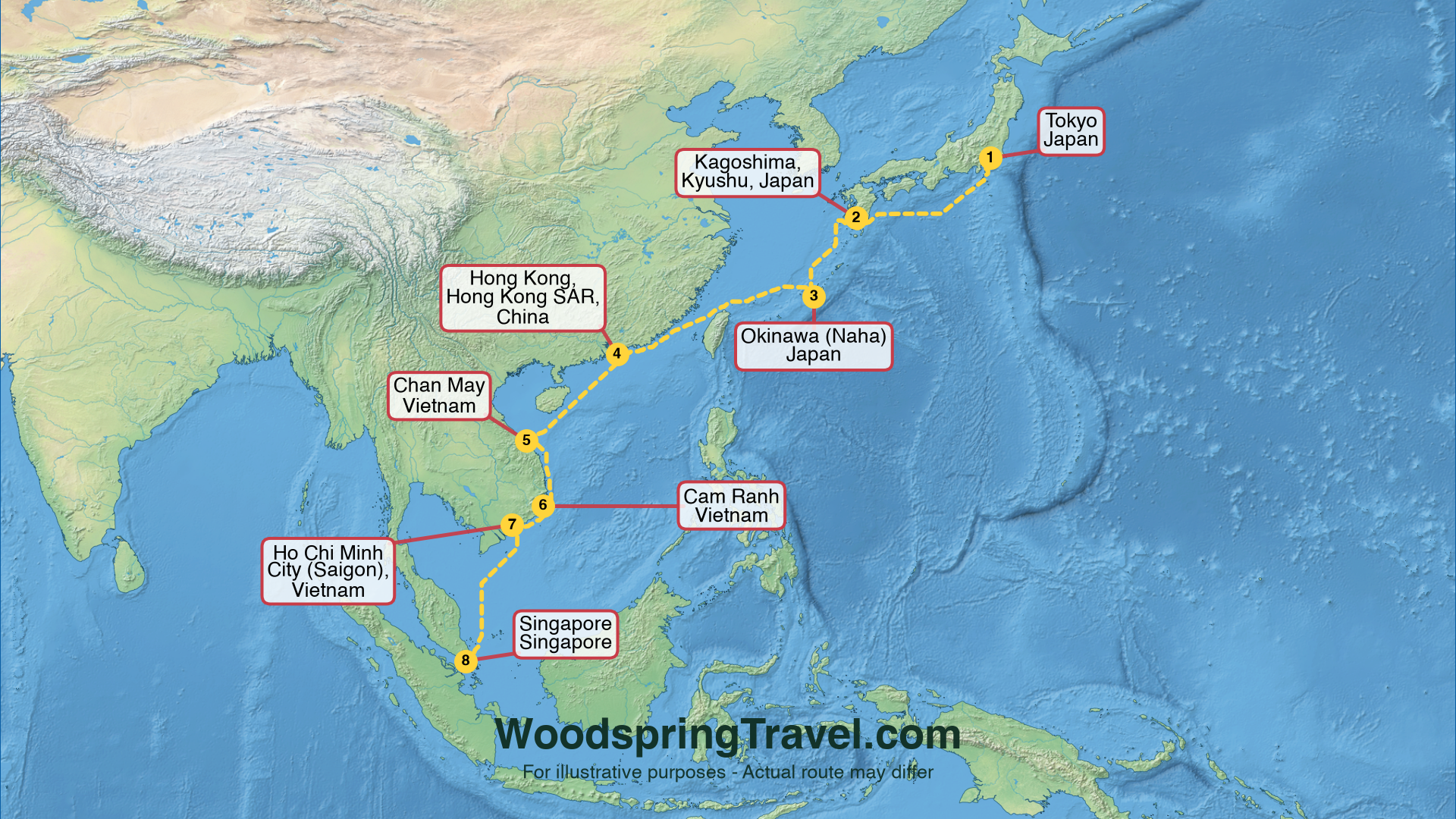 Route Illustration - Actual route may differ