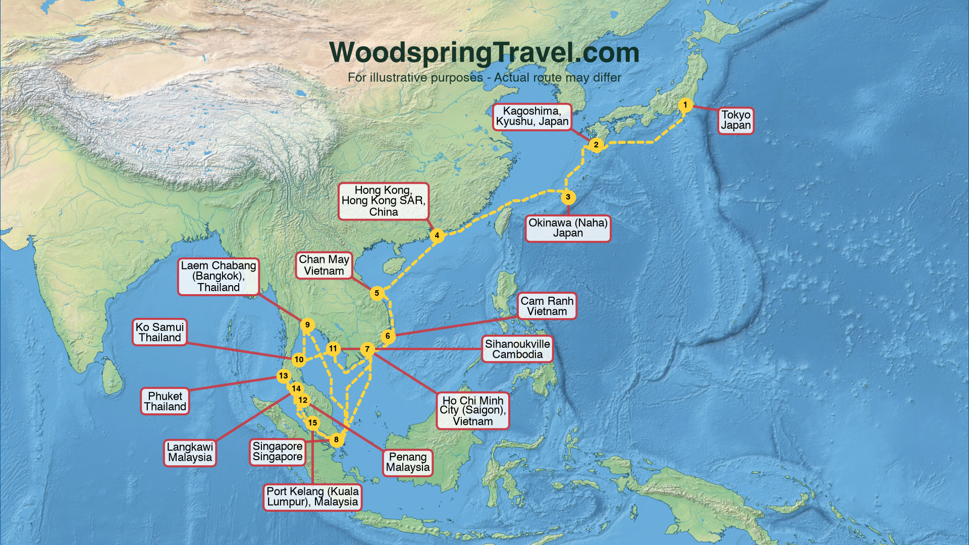 Route Illustration - Actual route may differ