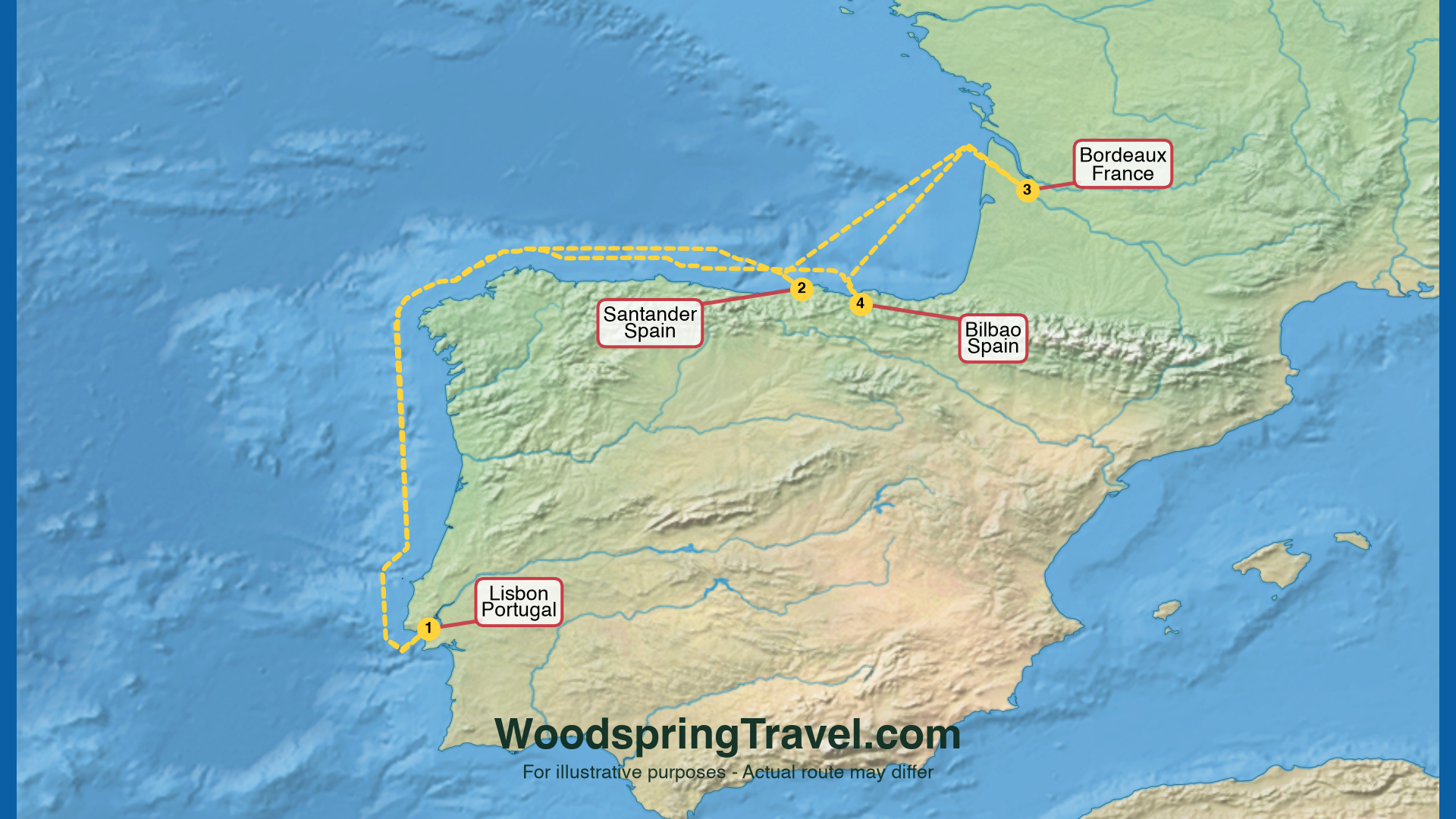 Route Illustration - Actual route may differ