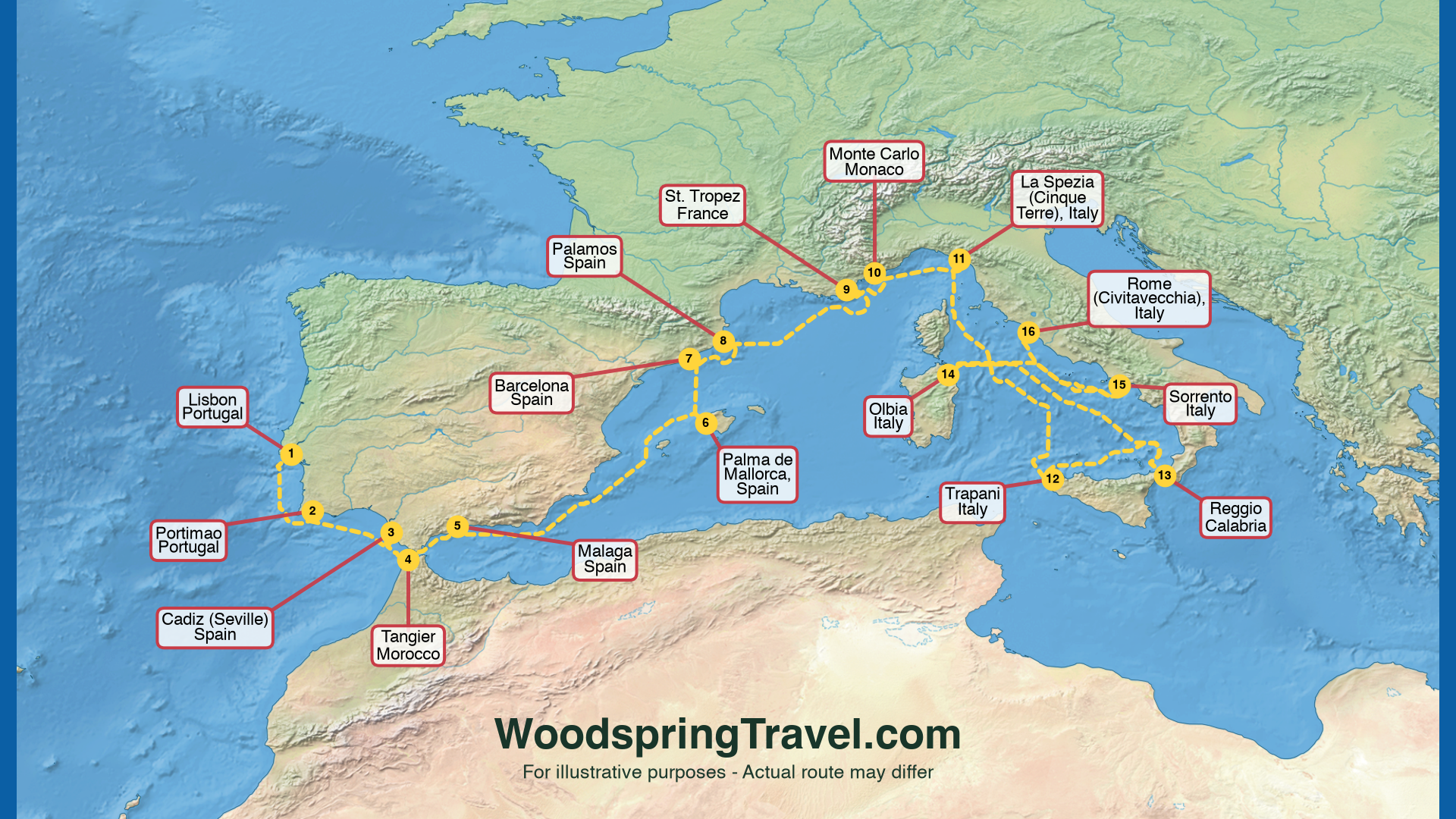 Route Illustration - Actual route may differ