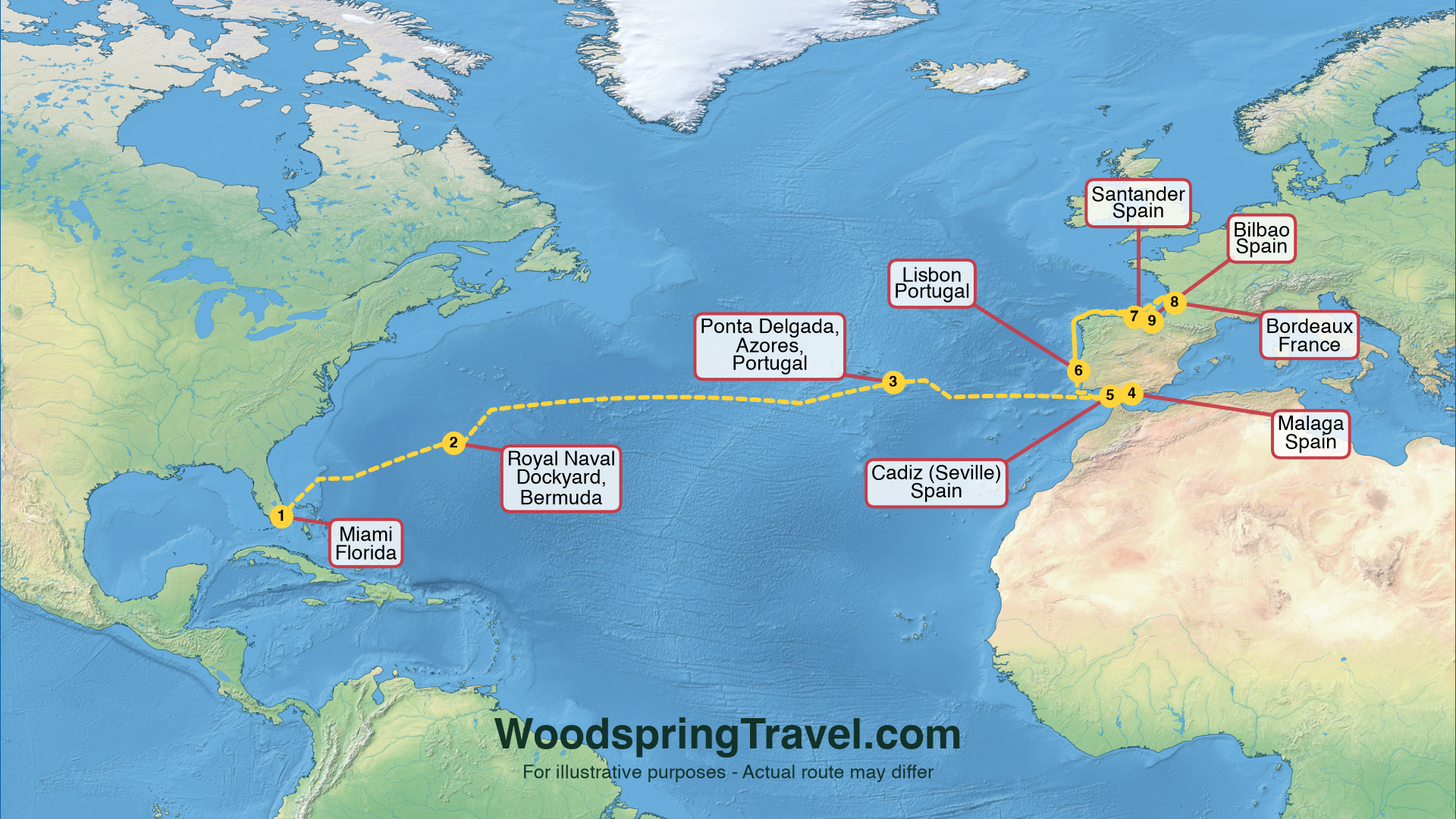 Route Illustration - Actual route may differ