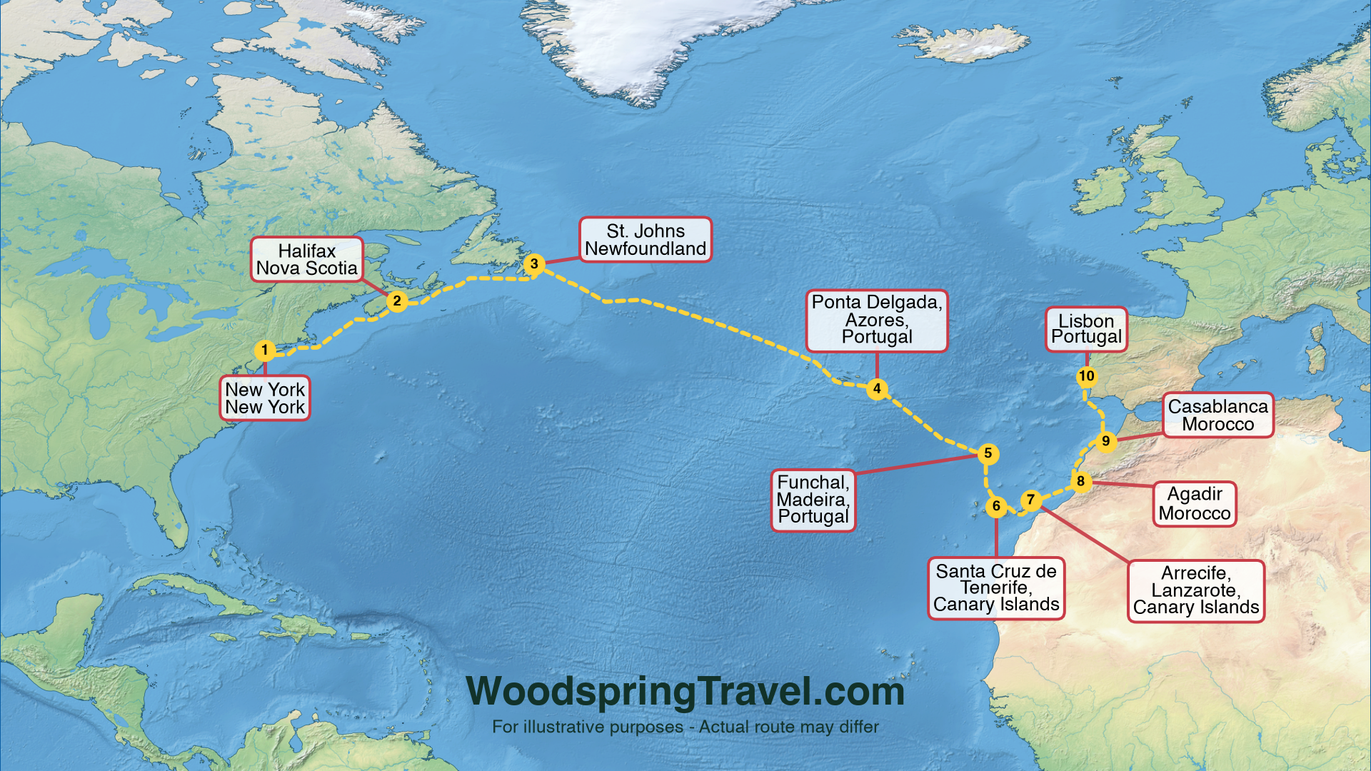 Route Illustration - Actual route may differ