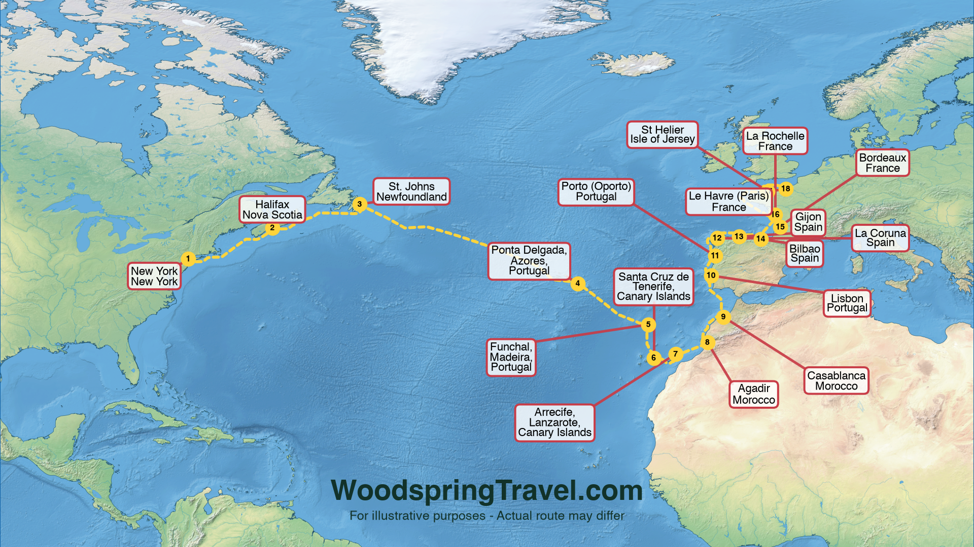 Route Illustration - Actual route may differ