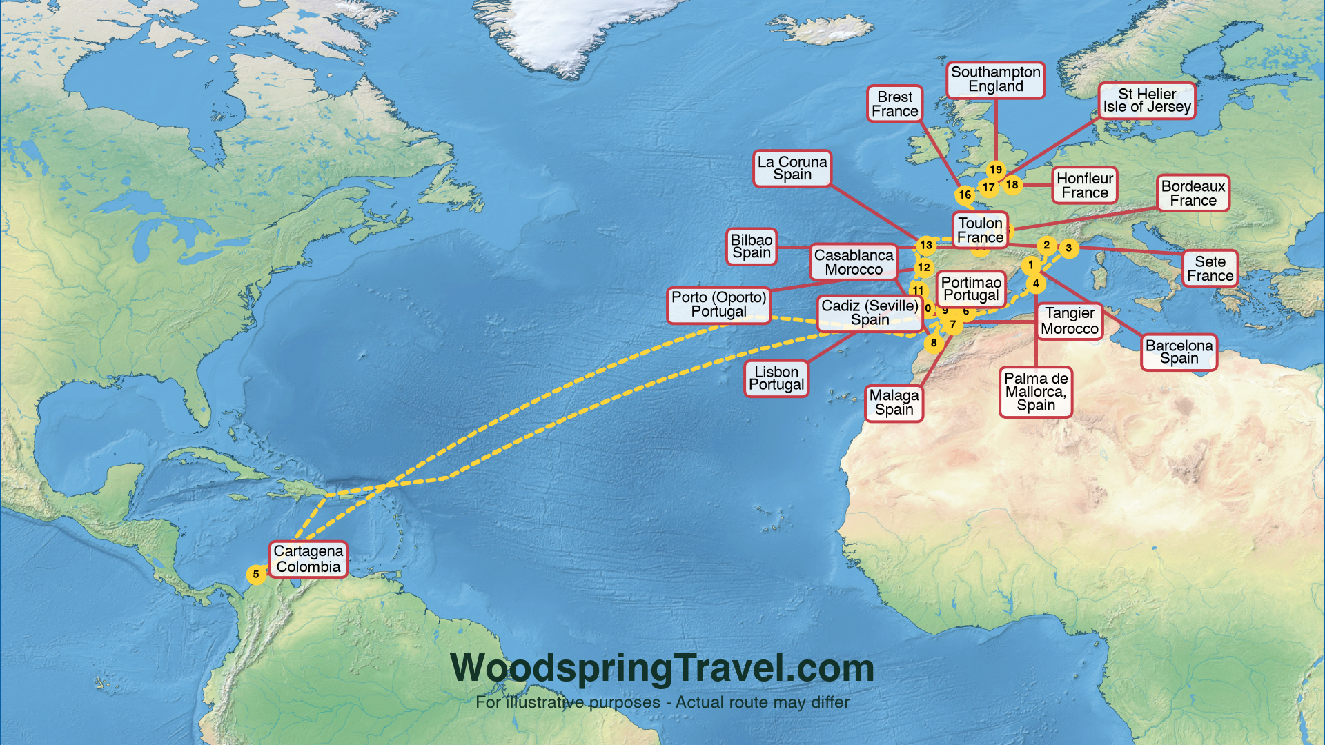 Route Illustration - Actual route may differ