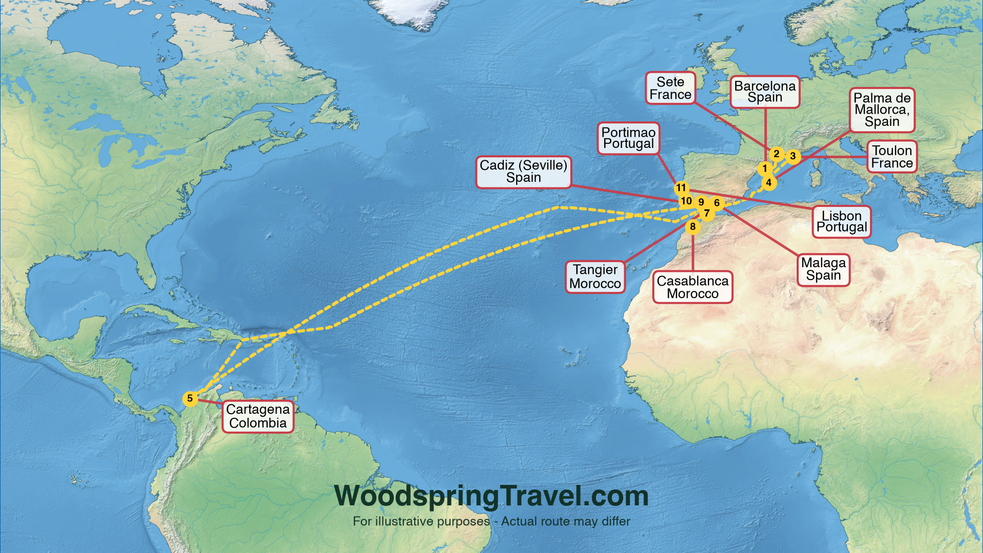 Route Illustration - Actual route may differ
