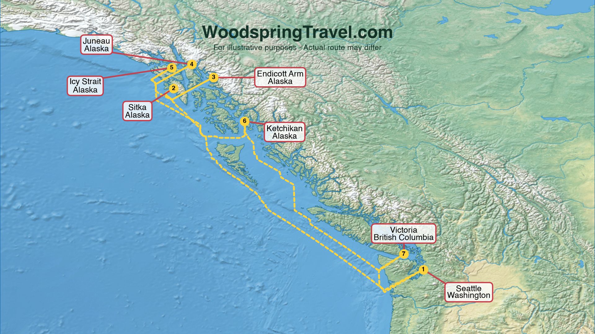 Route Illustration - Actual route may differ