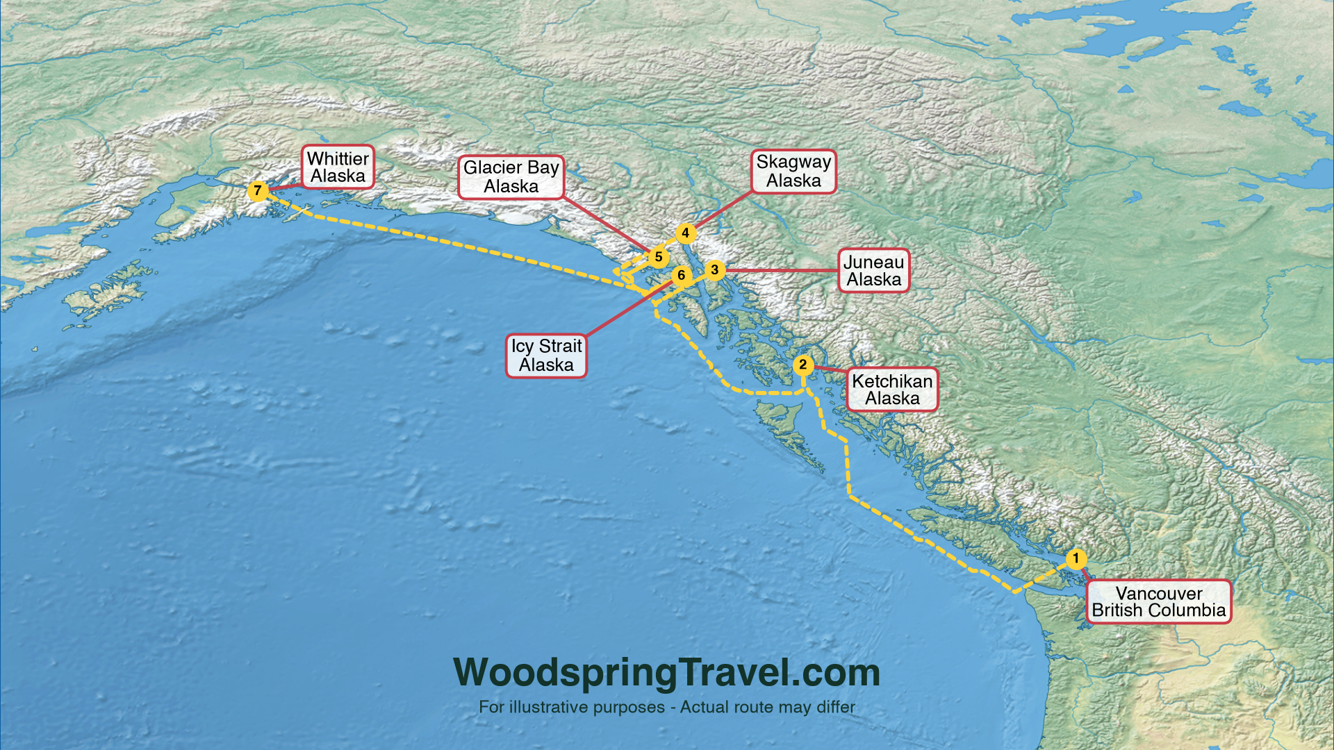 Route Illustration - Actual route may differ