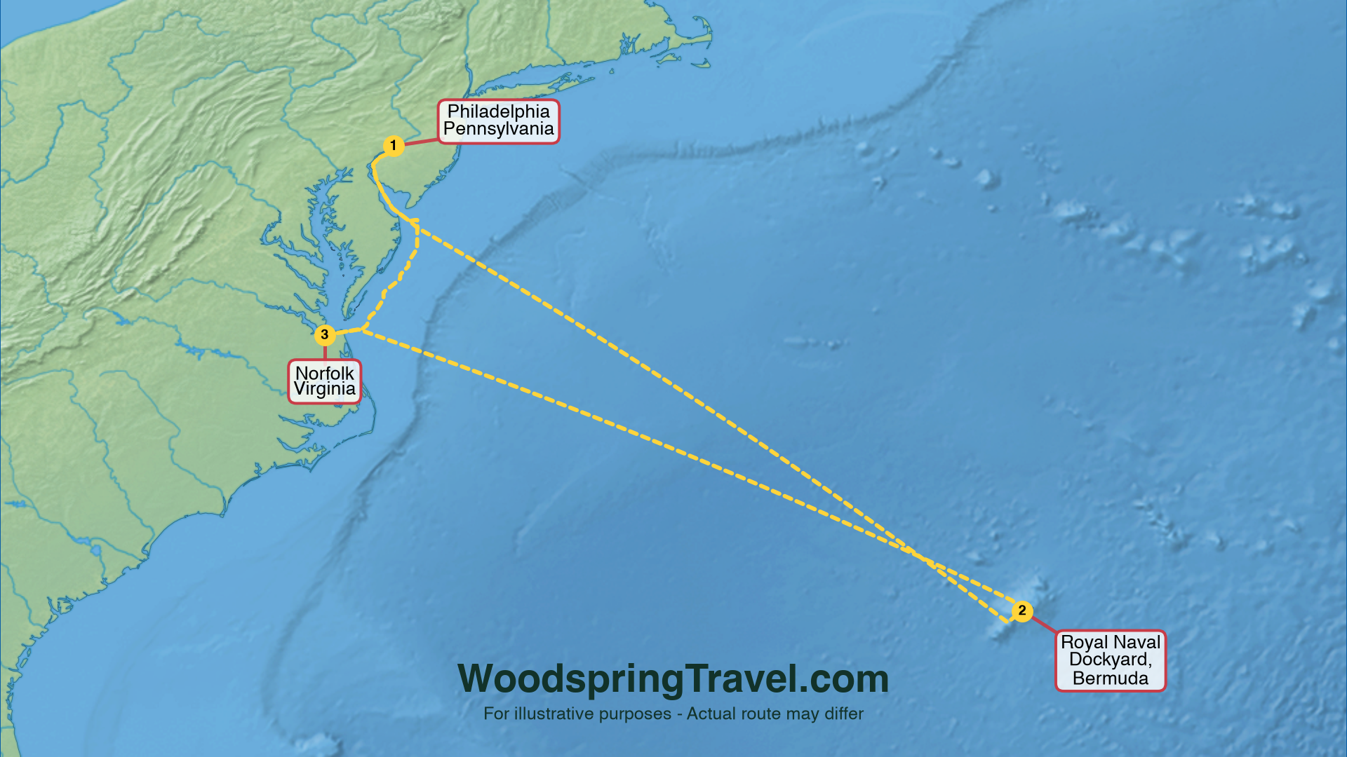 Route Illustration - Actual route may differ