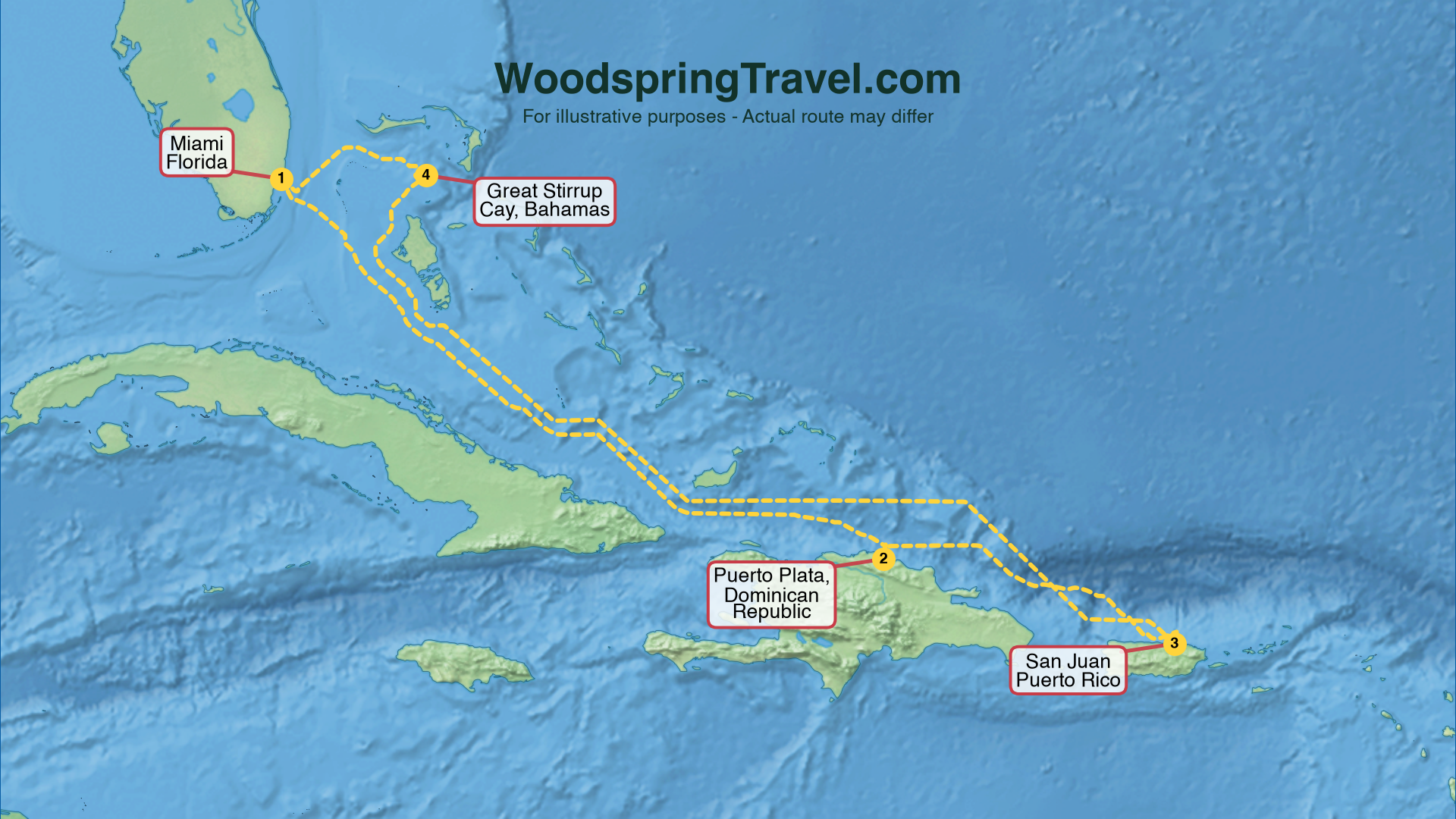 Route Illustration - Actual route may differ