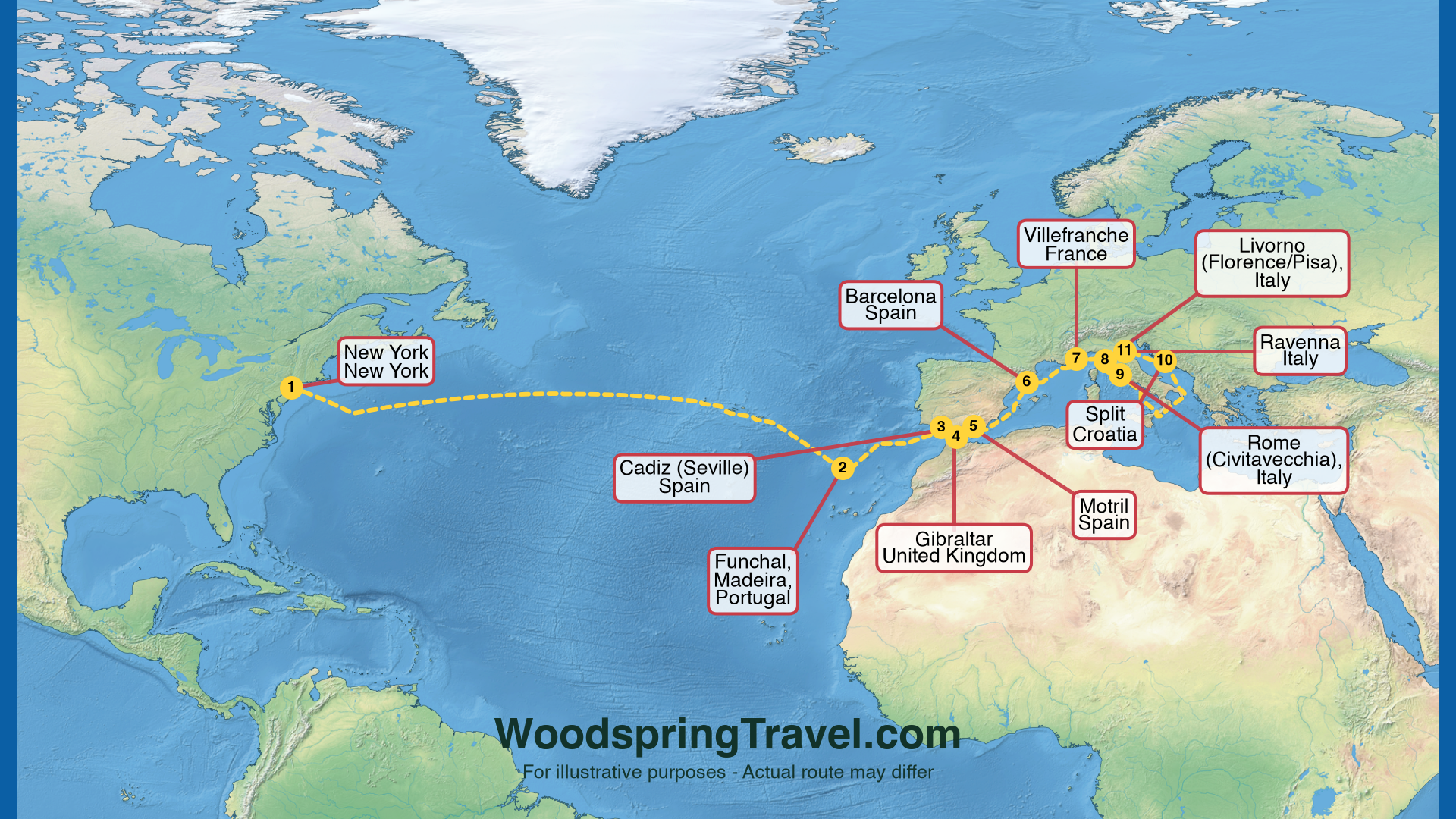 Route Illustration - Actual route may differ