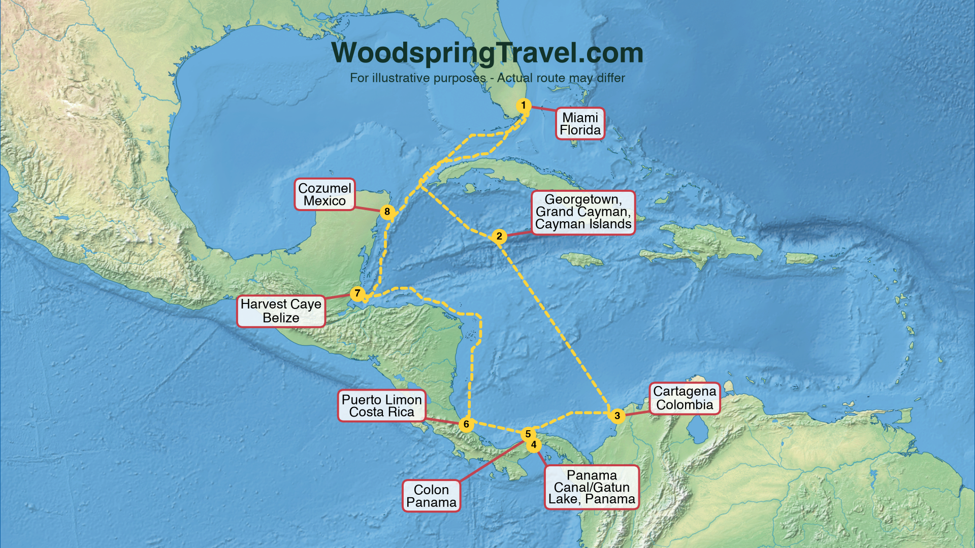 Route Illustration - Actual route may differ