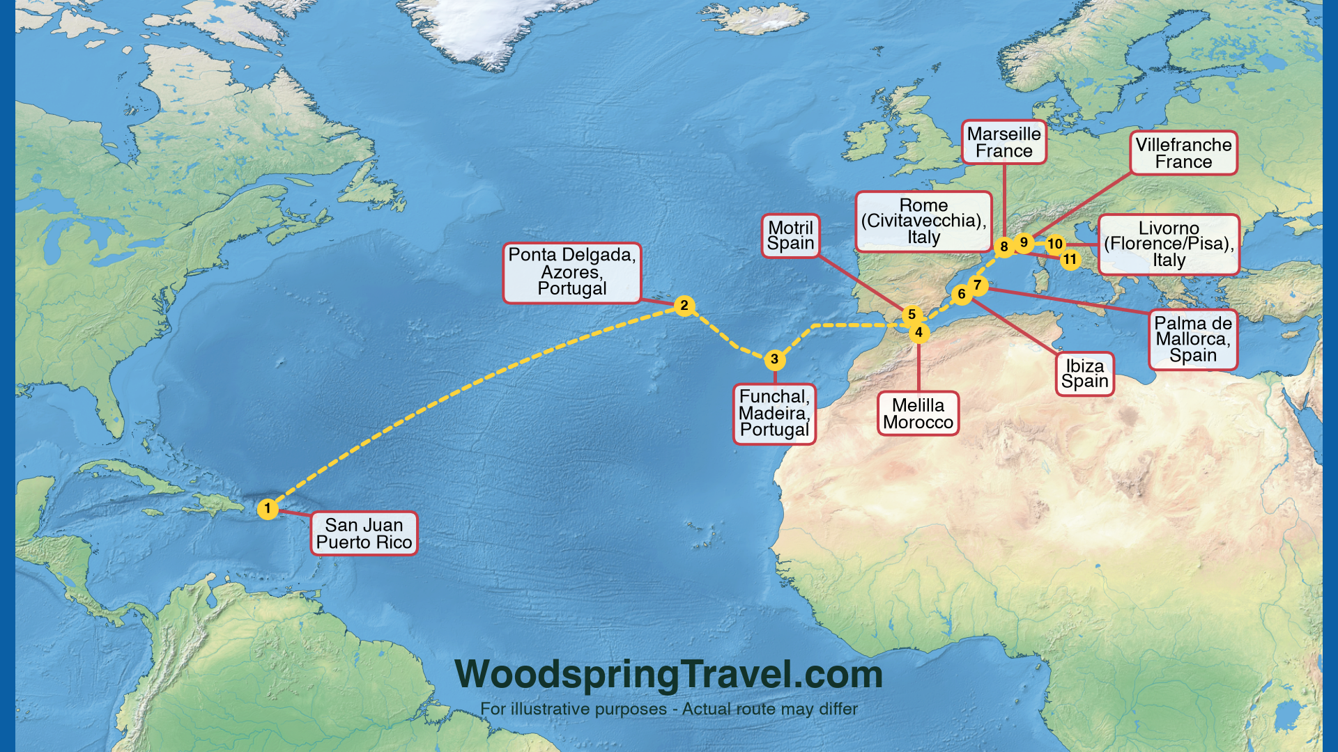 Route Illustration - Actual route may differ