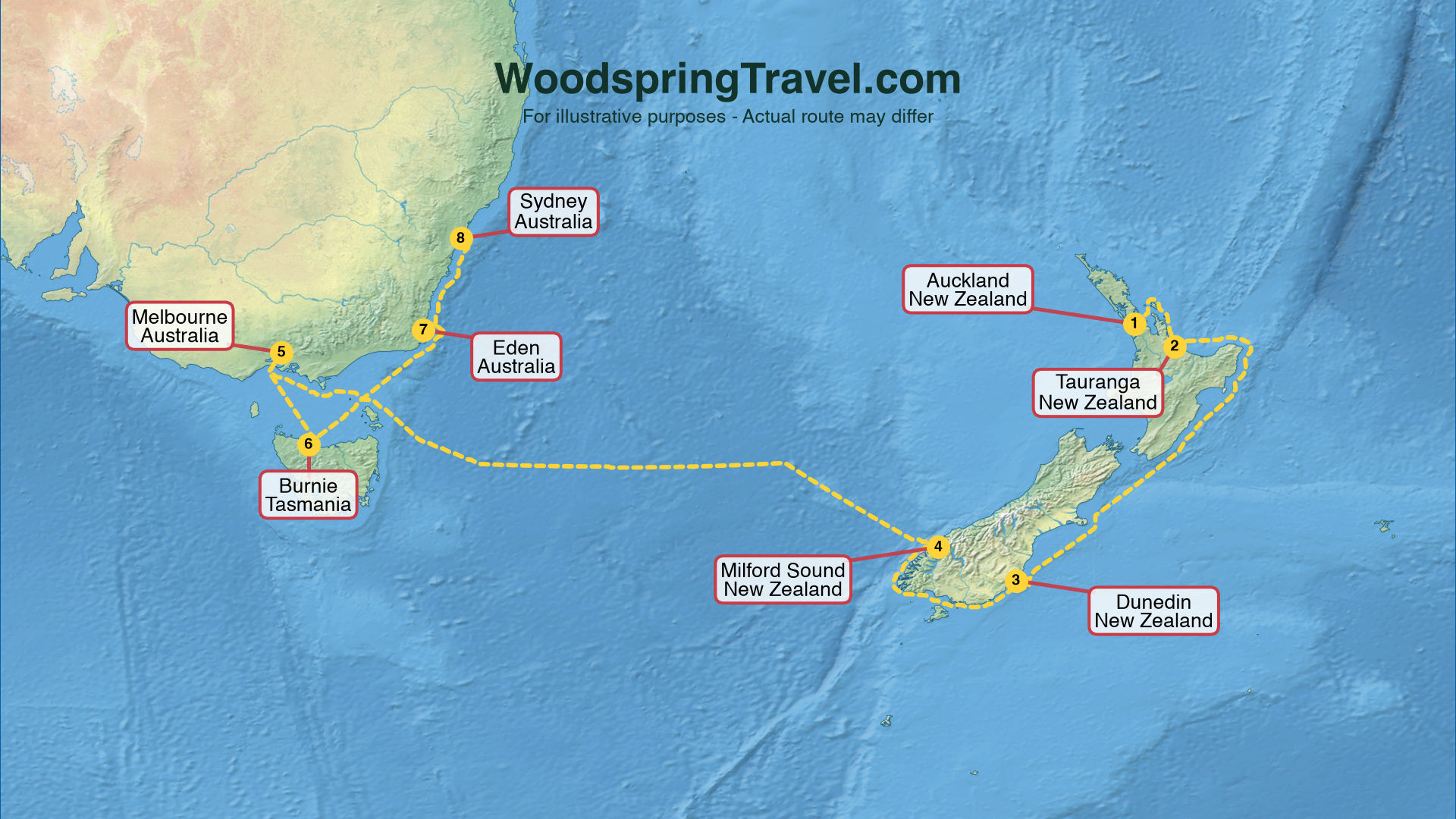 Route Illustration - Actual route may differ
