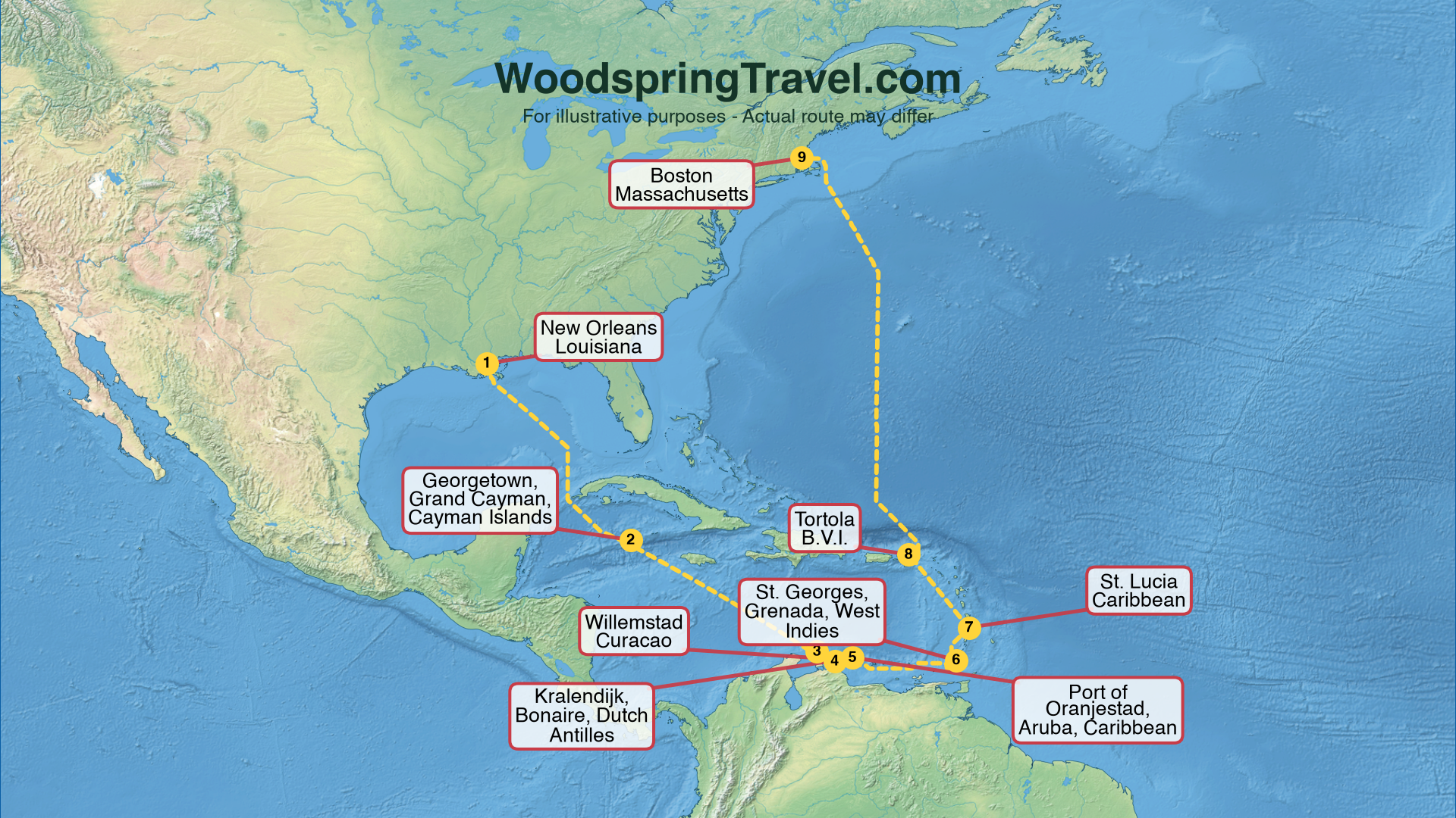 Route Illustration - Actual route may differ