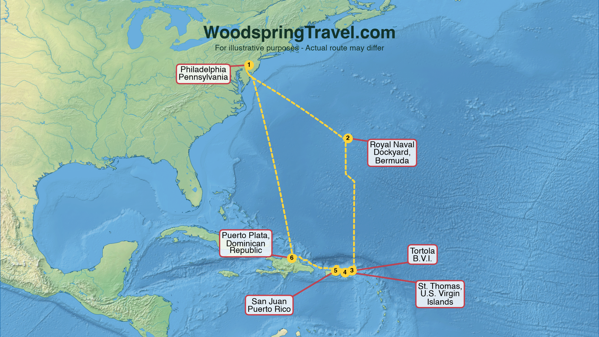 Route Illustration - Actual route may differ