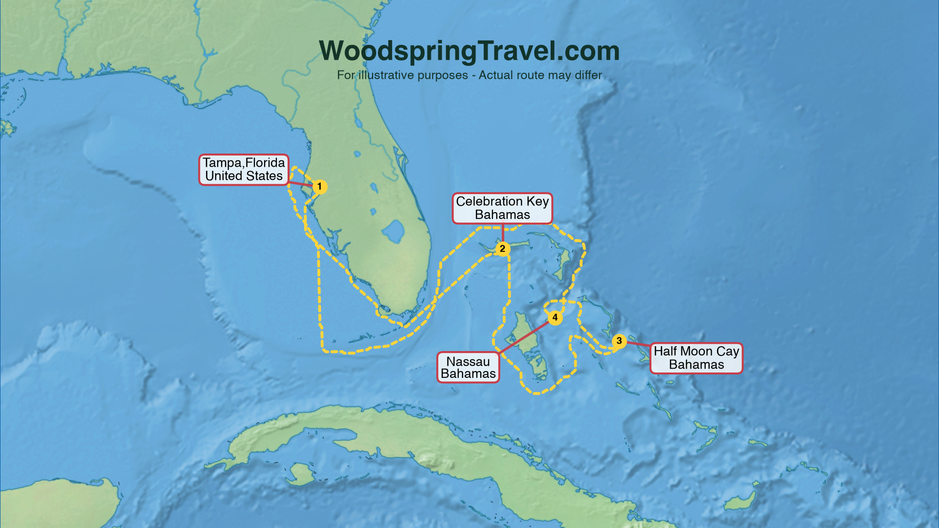 Route Illustration - Actual route may differ