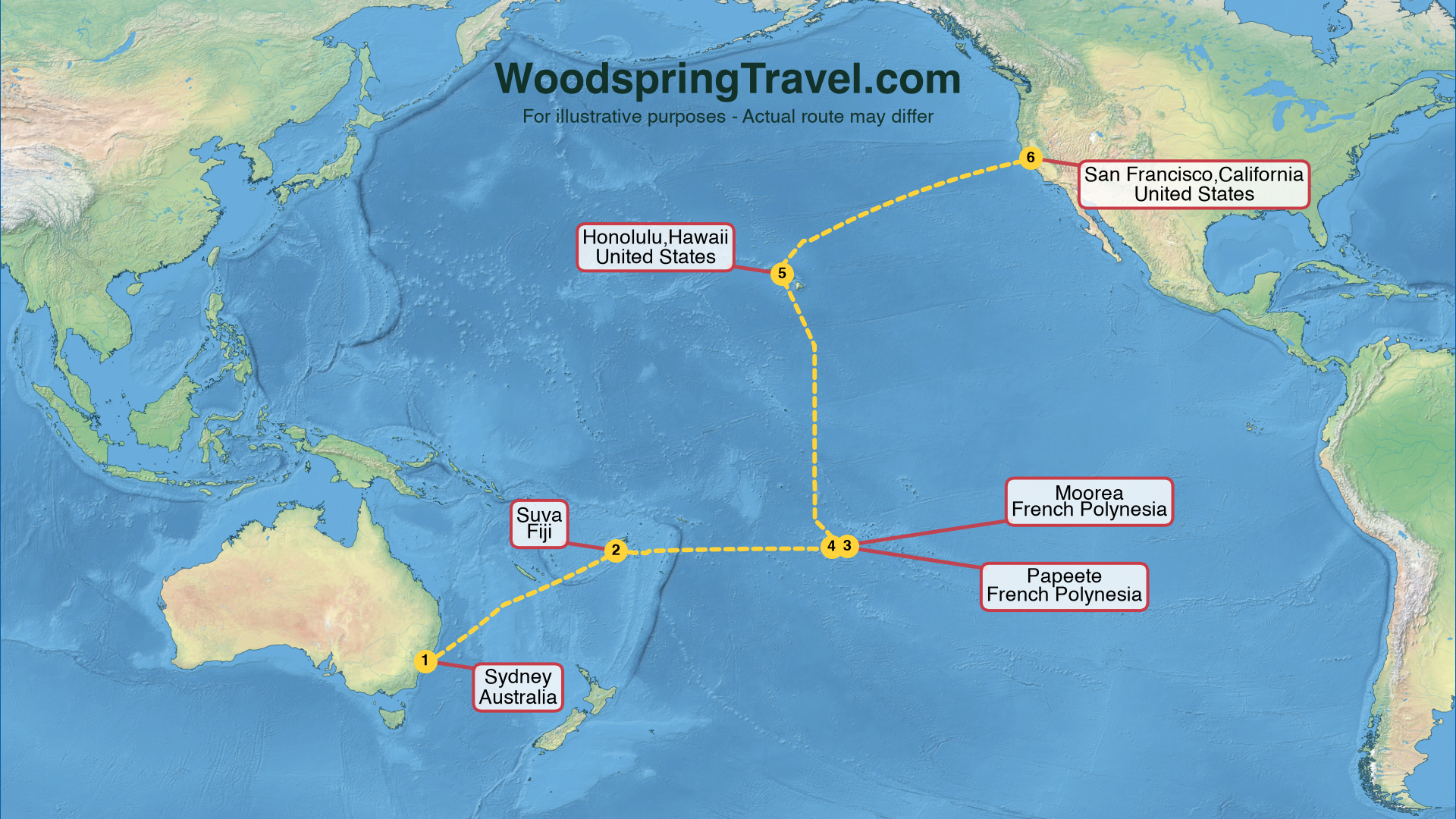 Route Illustration - Actual route may differ