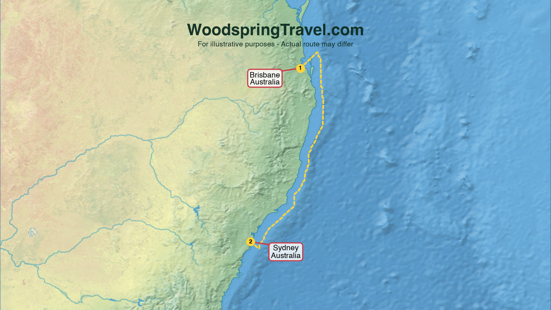 Route Illustration - Actual route may differ