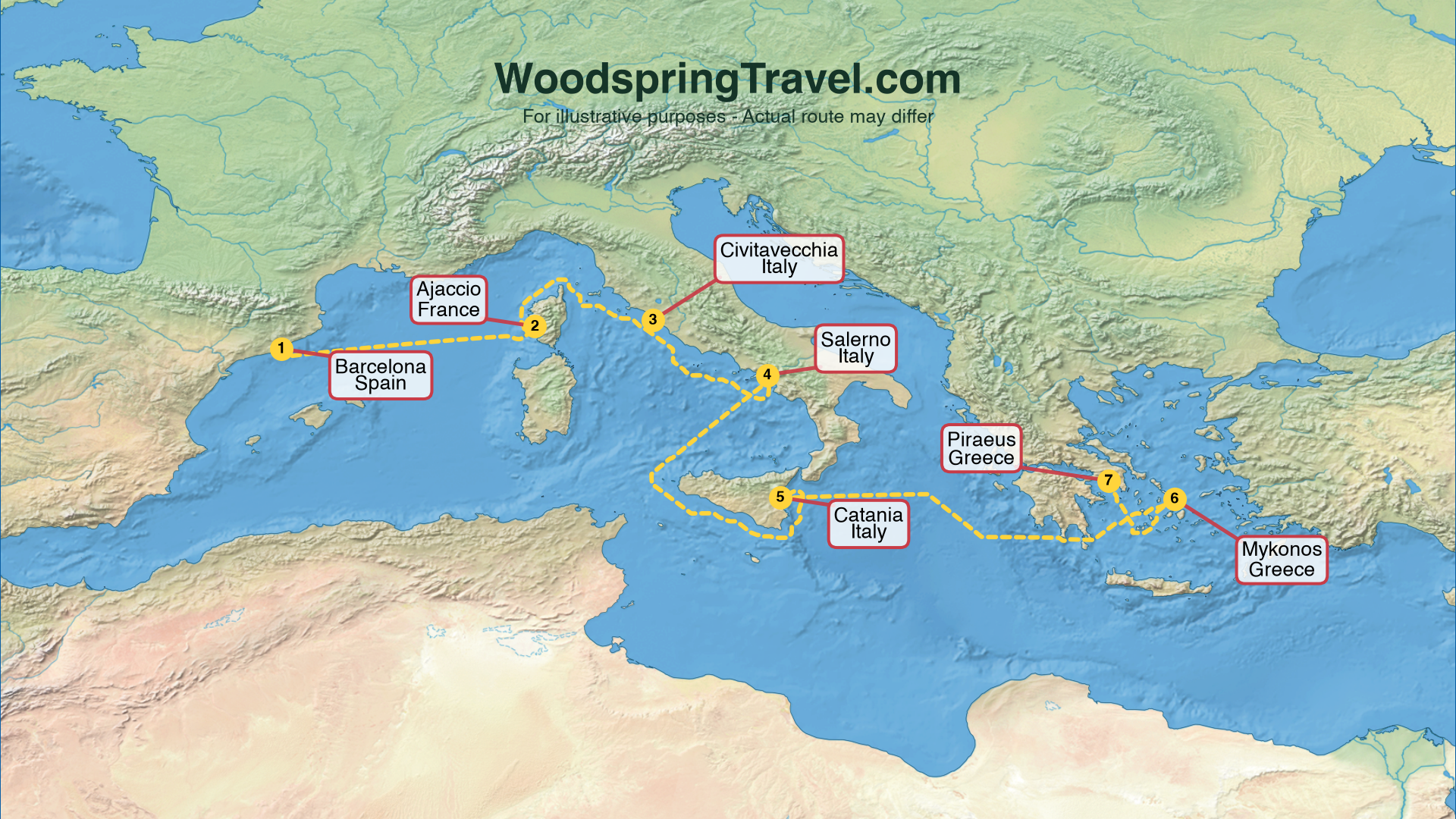 Route Illustration - Actual route may differ