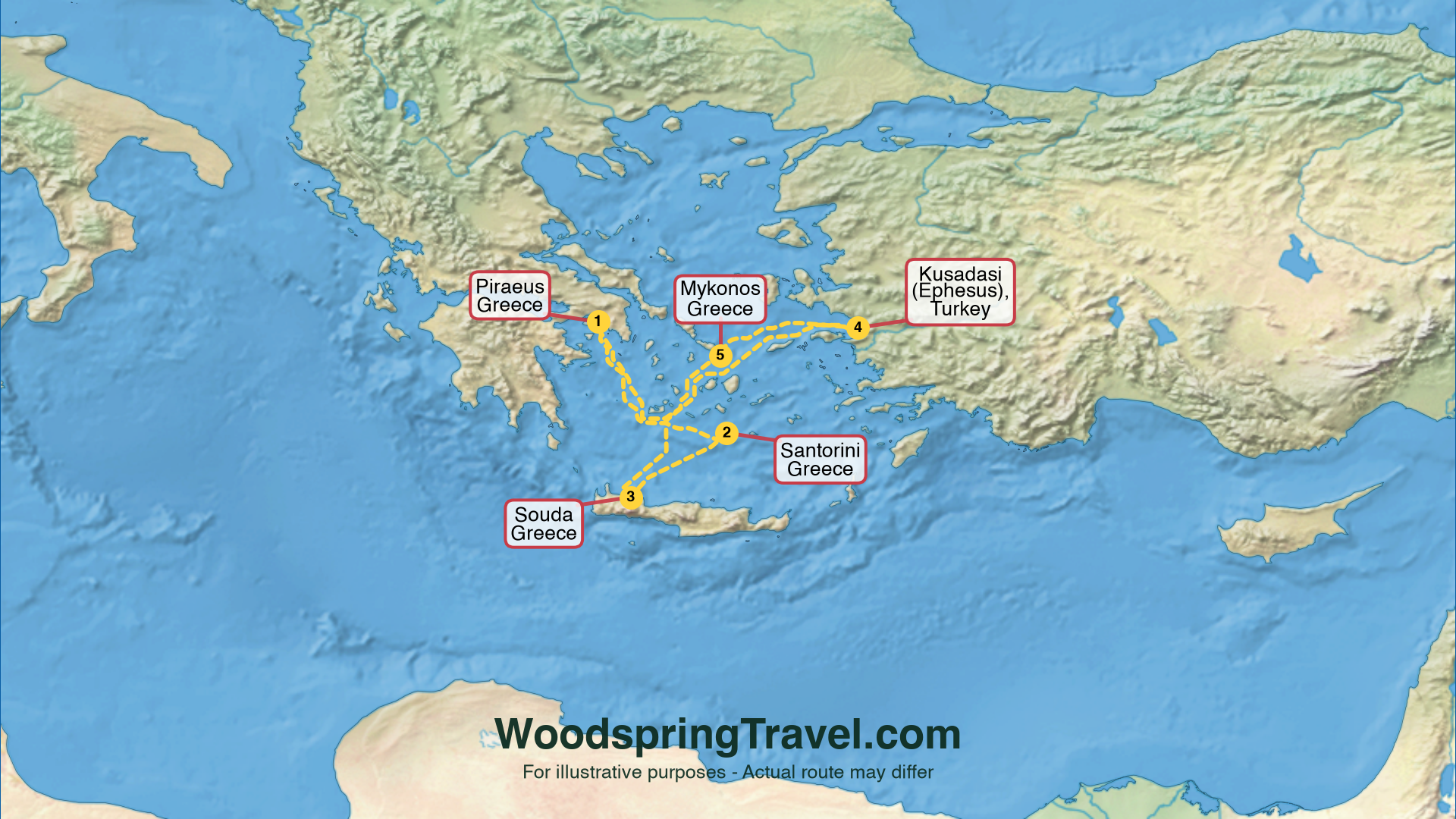 Route Illustration - Actual route may differ