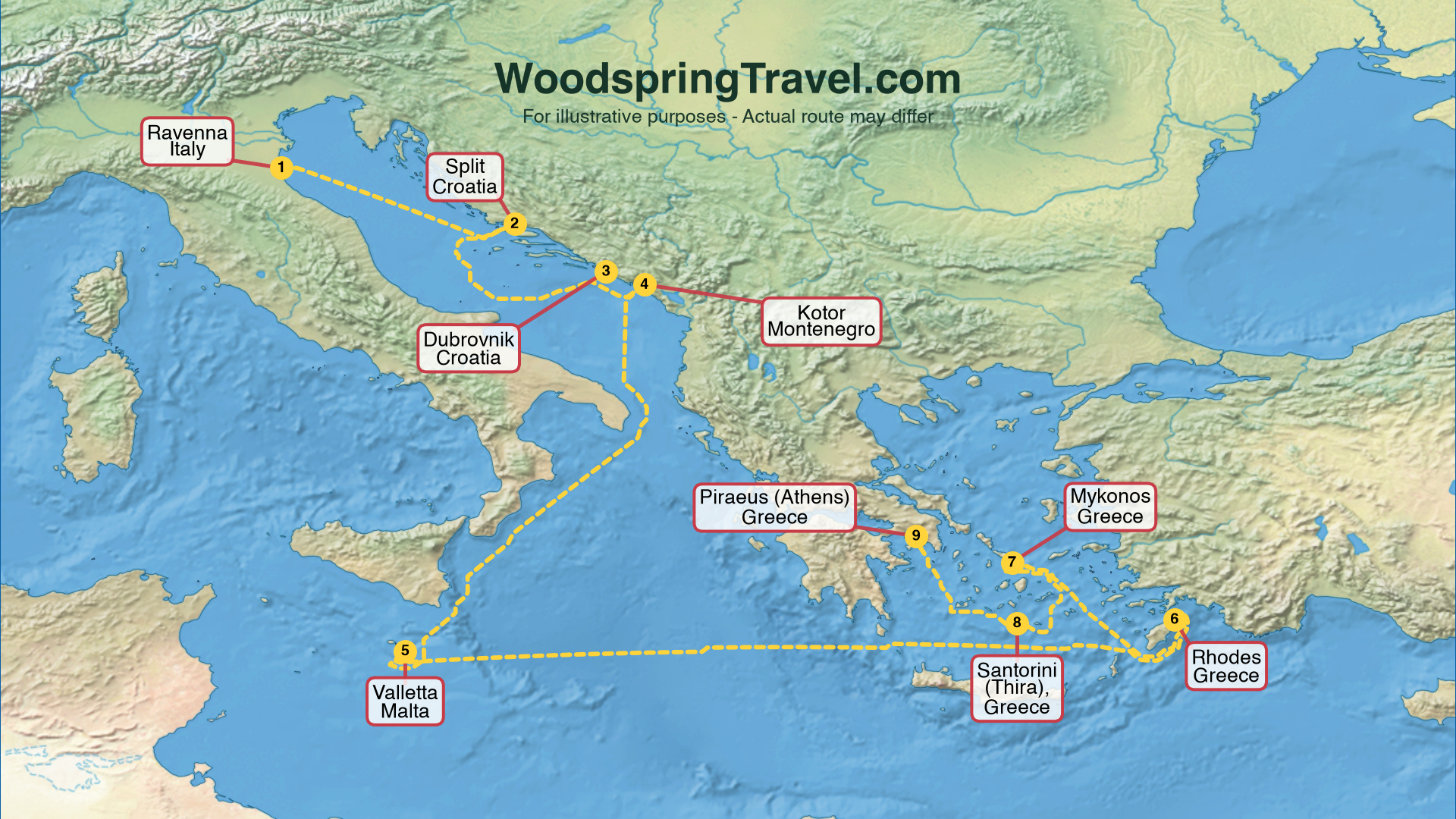 Route Illustration - Actual route may differ Route Illustration - Actual route may differ