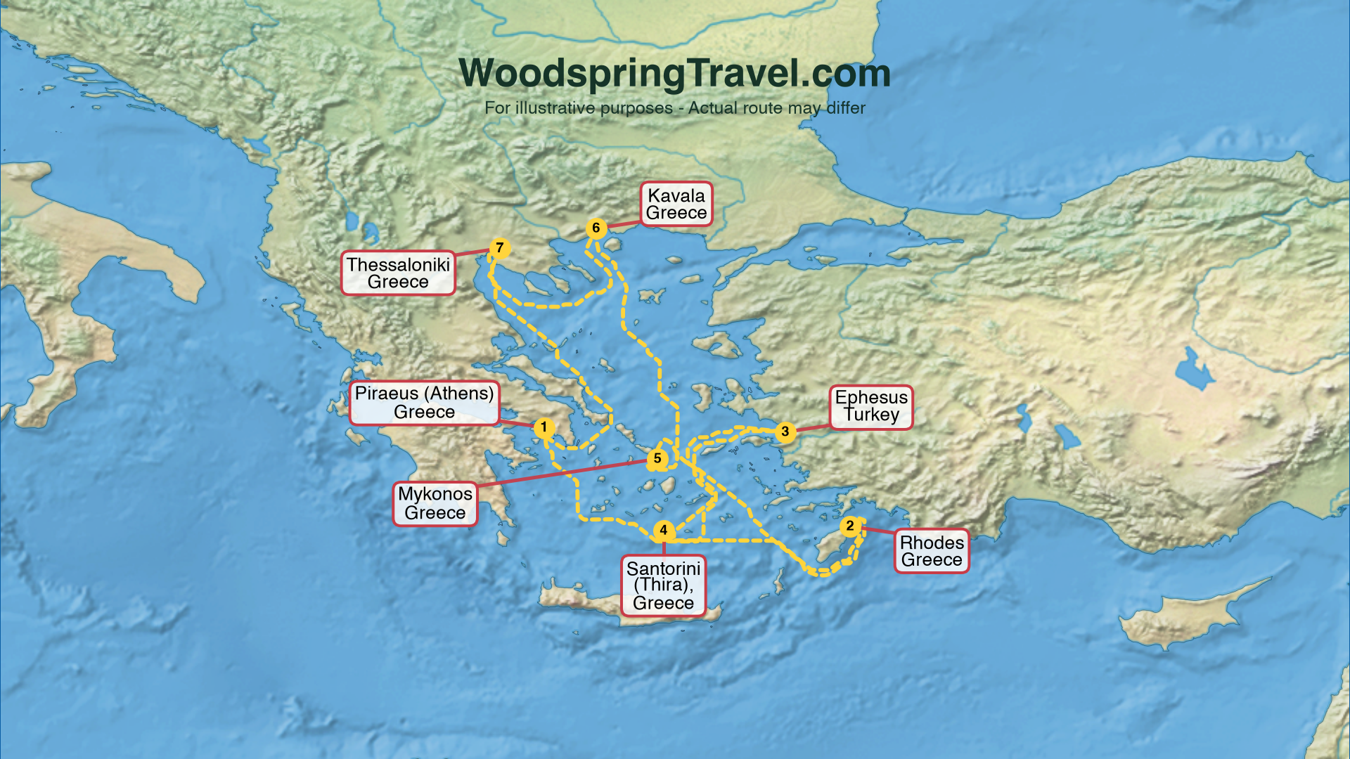 Route Illustration - Actual route may differ