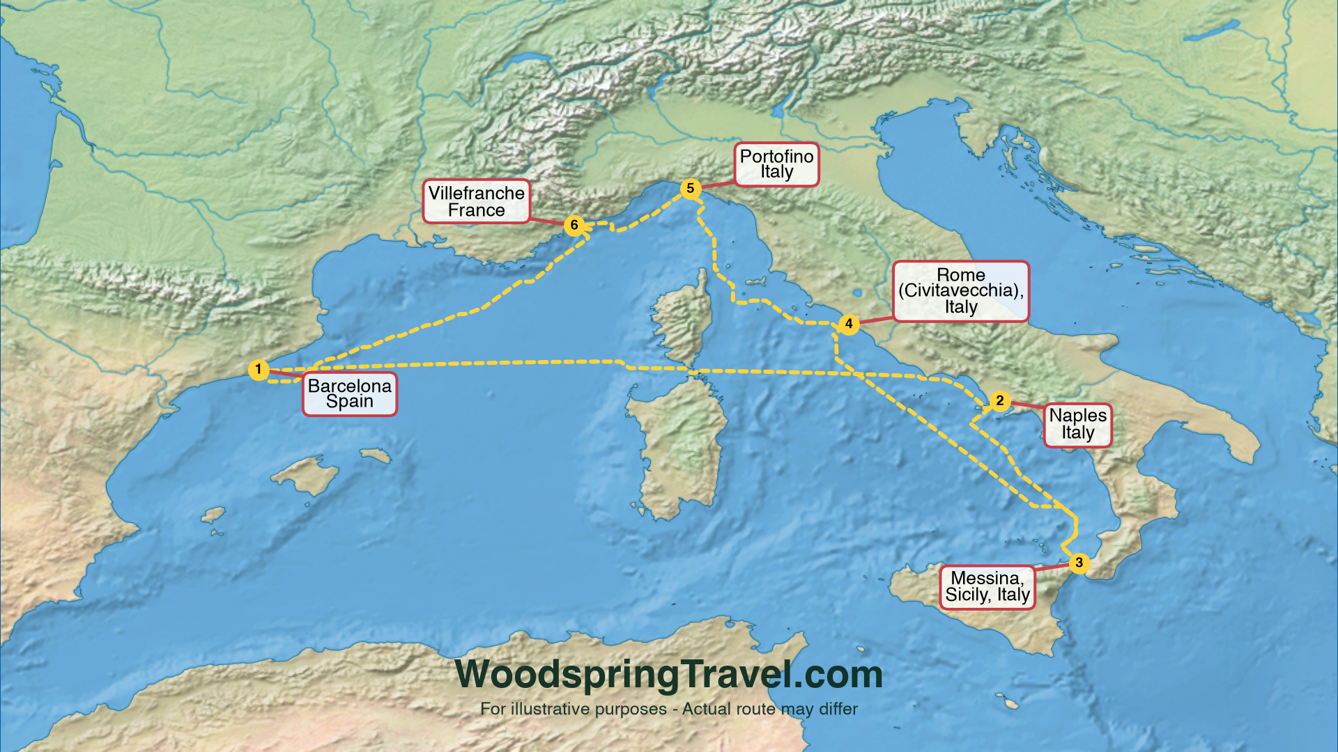 Route Illustration - Actual route may differ