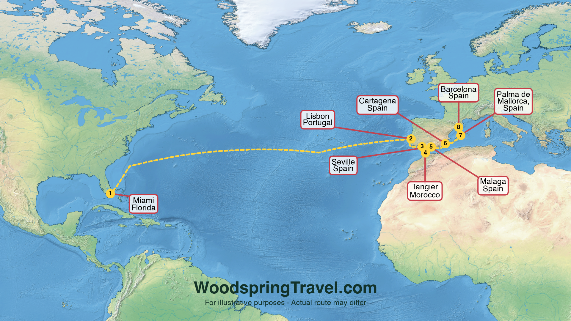 Route Illustration - Actual route may differ