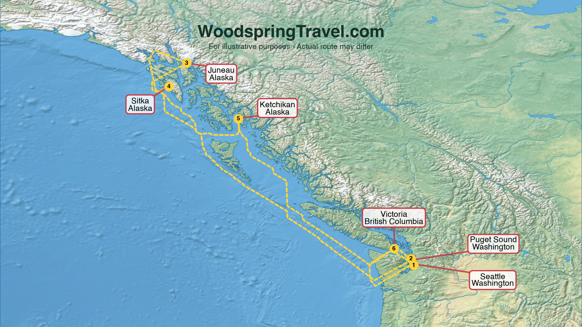 Route Illustration - Actual route may differ