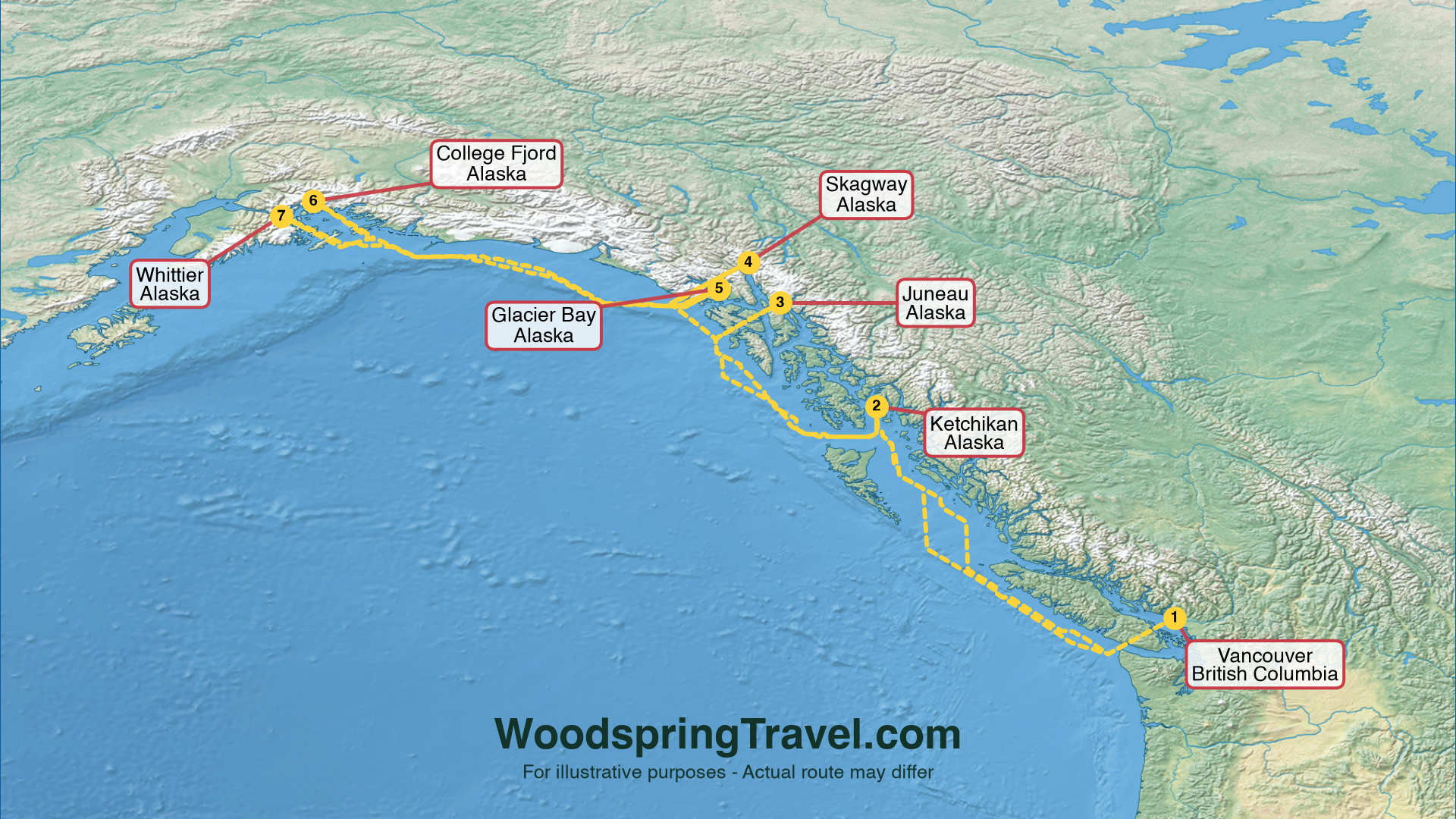 Route Illustration - Actual route may differ