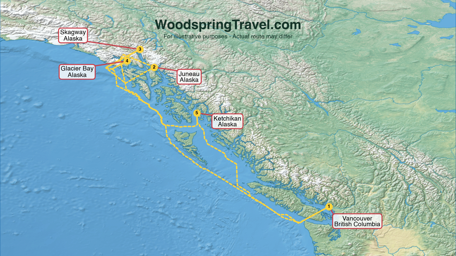 Route Illustration - Actual route may differ