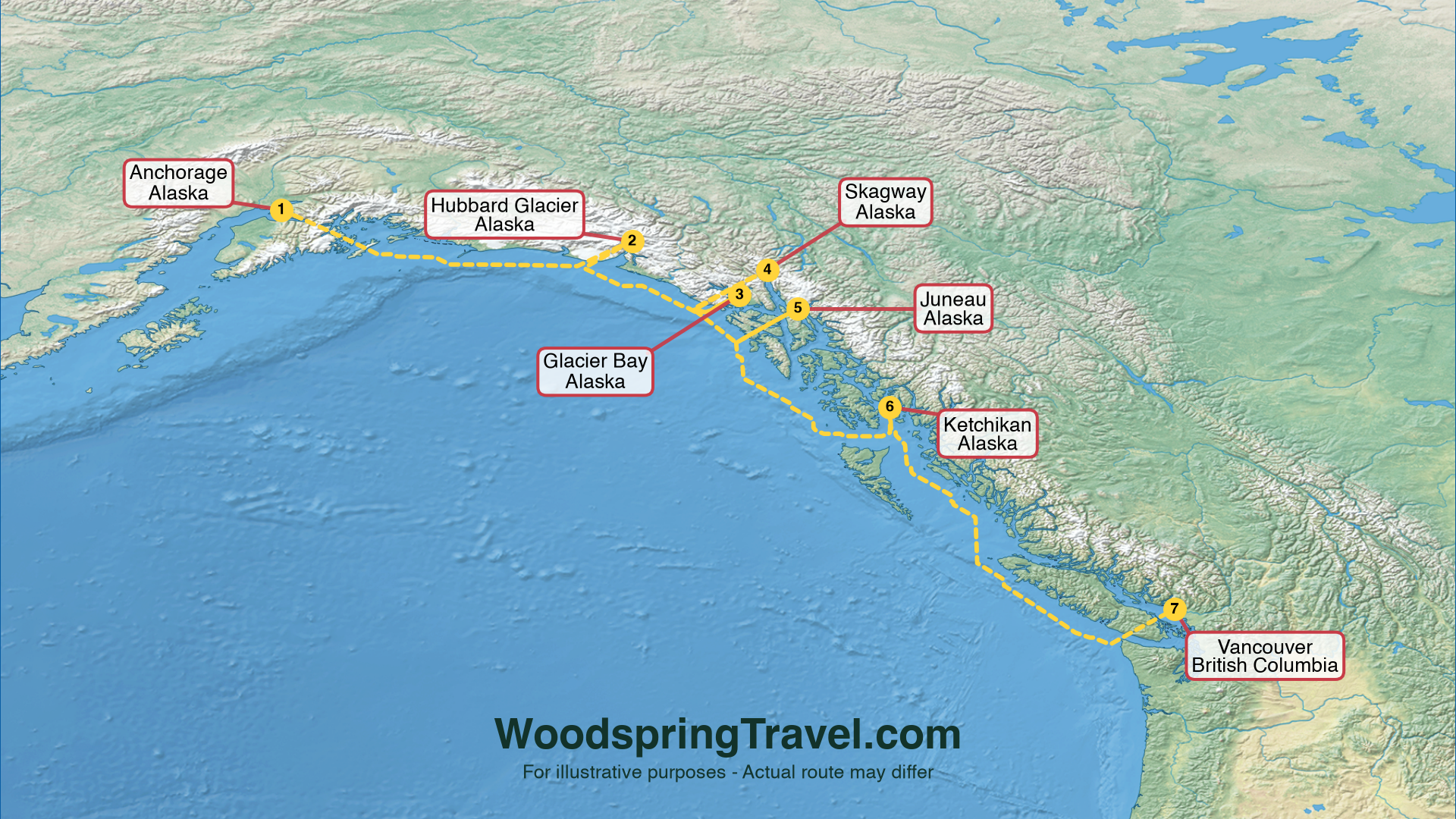 Route Illustration - Actual route may differ